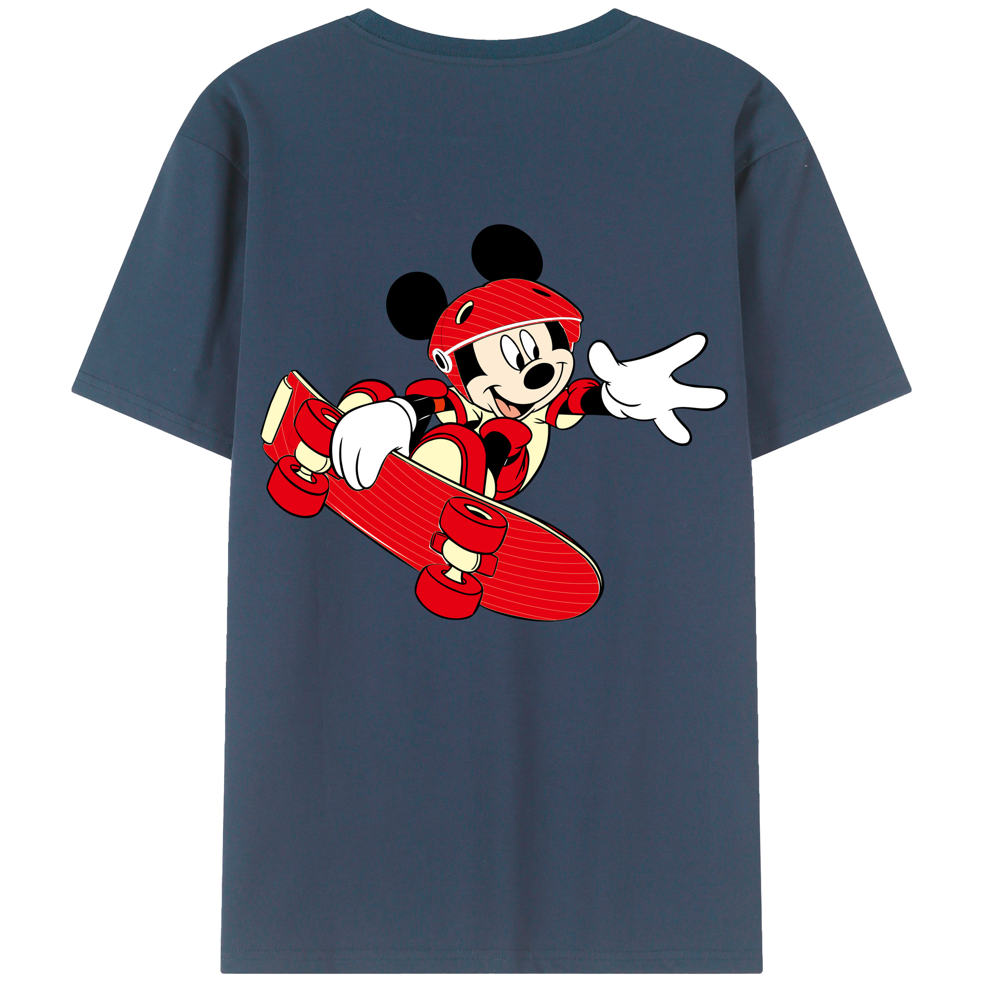 （画像用） ミッキーマウス Mickey Mouse レディース半袖Tシャツ(バックプリント)