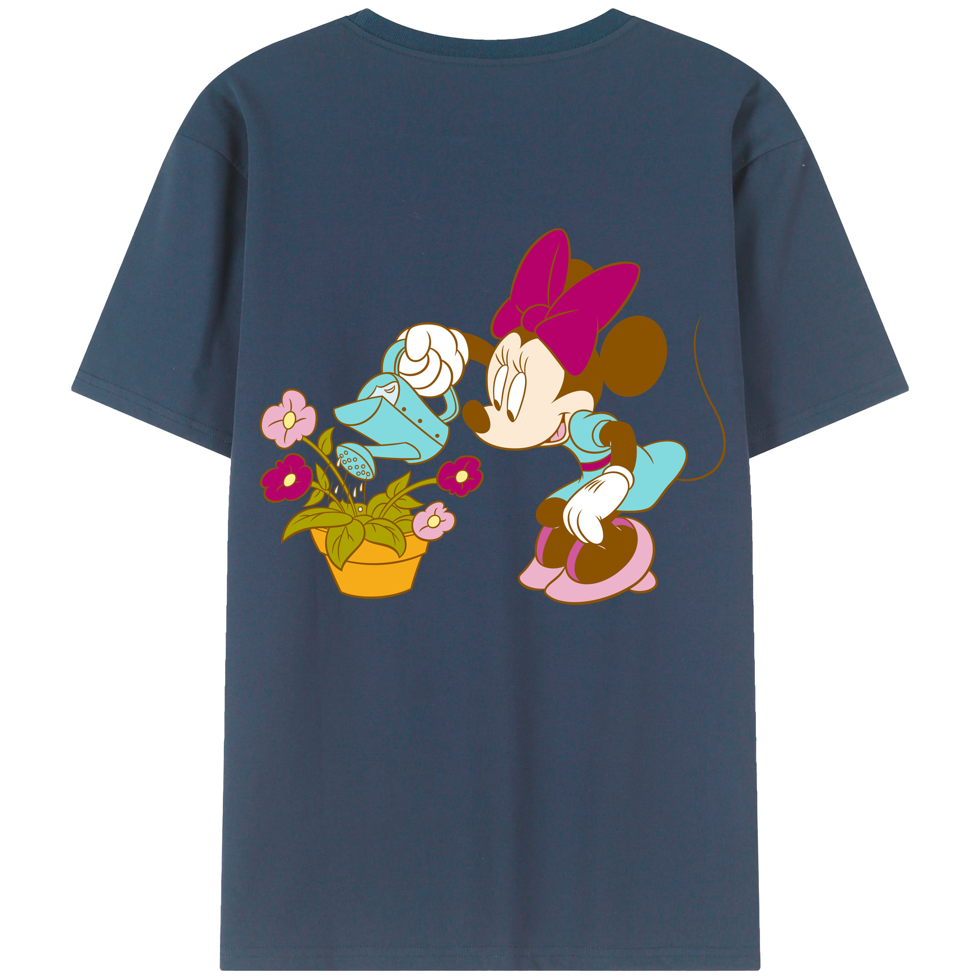 （画像用） ミッキーマウス Mickey Mouse レディース半袖Tシャツ(バックプリント)