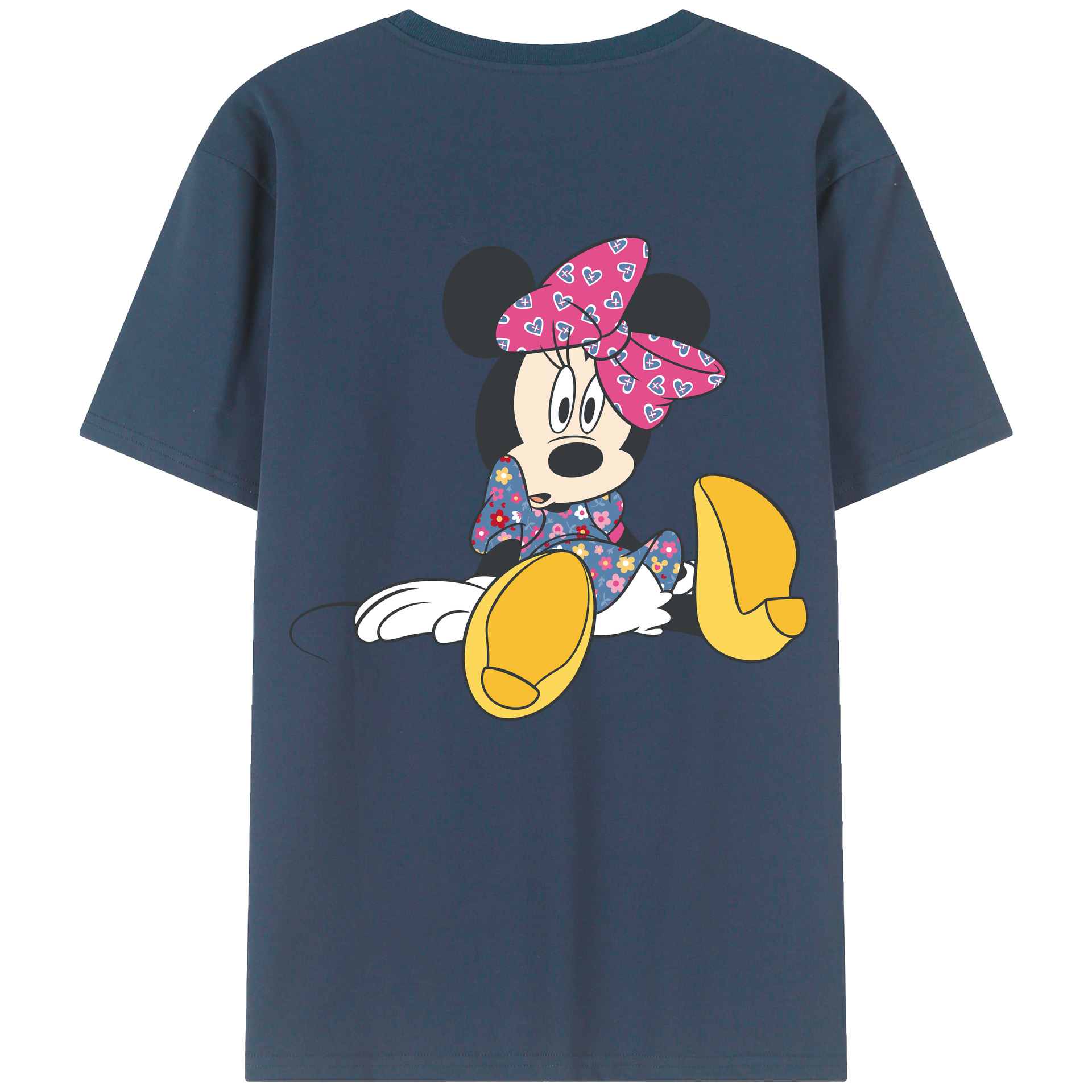 （画像用） ミッキーマウス Mickey Mouse レディース半袖Tシャツ(バックプリント)