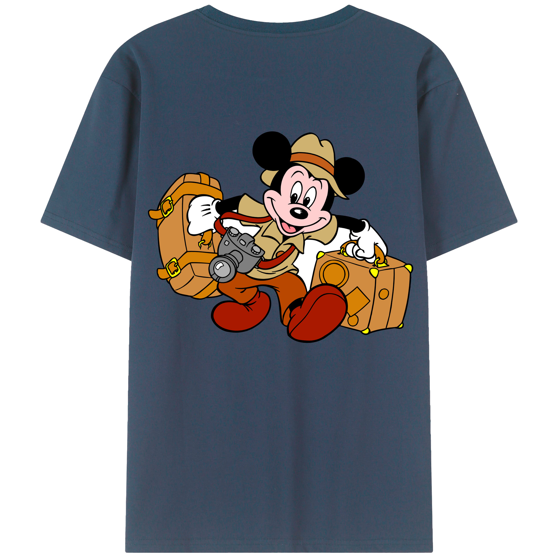 （画像用） ミッキーマウス Mickey Mouse レディース半袖Tシャツ(バックプリント)