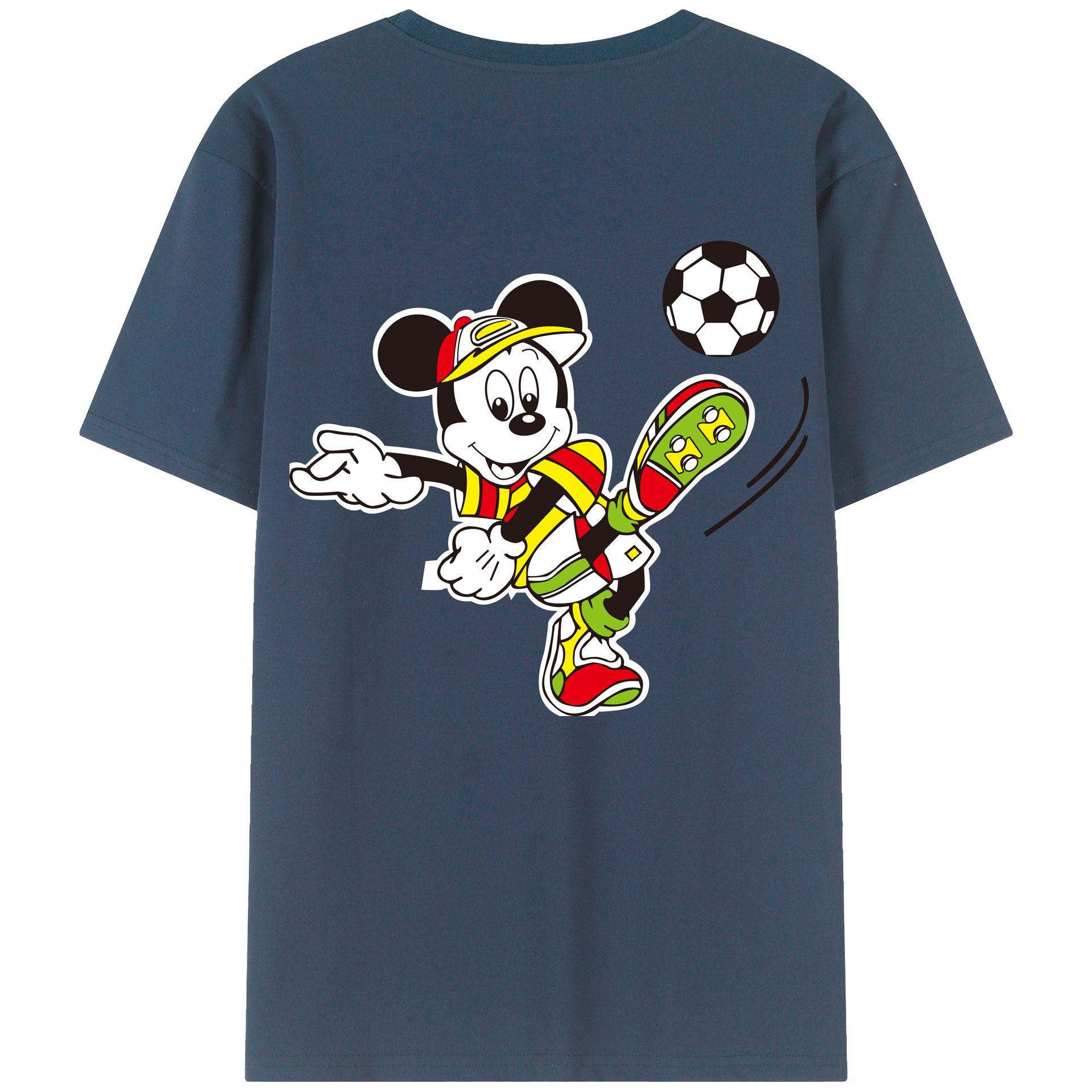 （画像用） ミッキーマウス Mickey Mouse レディース半袖Tシャツ(バックプリント)