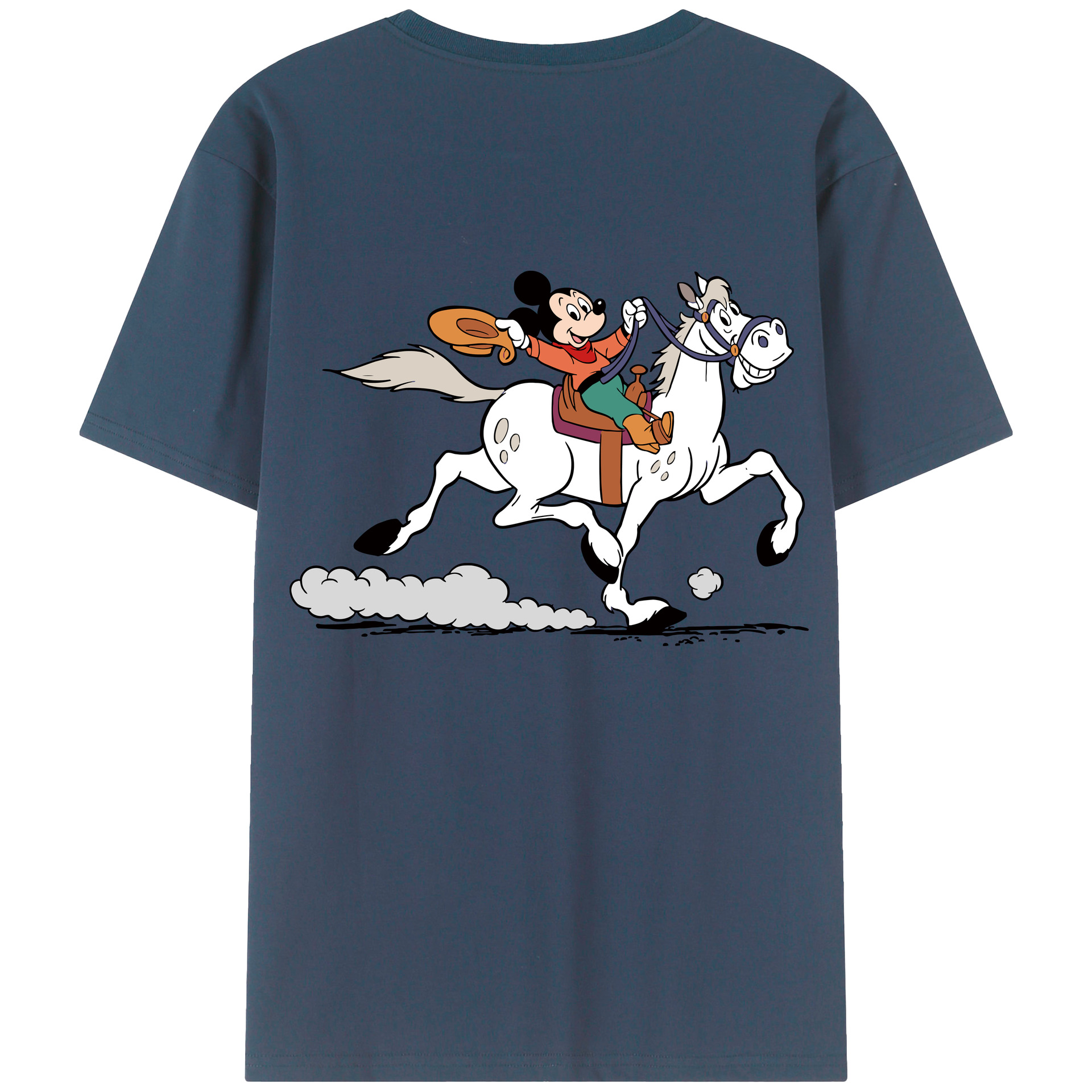 （画像用） ミッキーマウス Mickey Mouse レディース半袖Tシャツ(バックプリント)