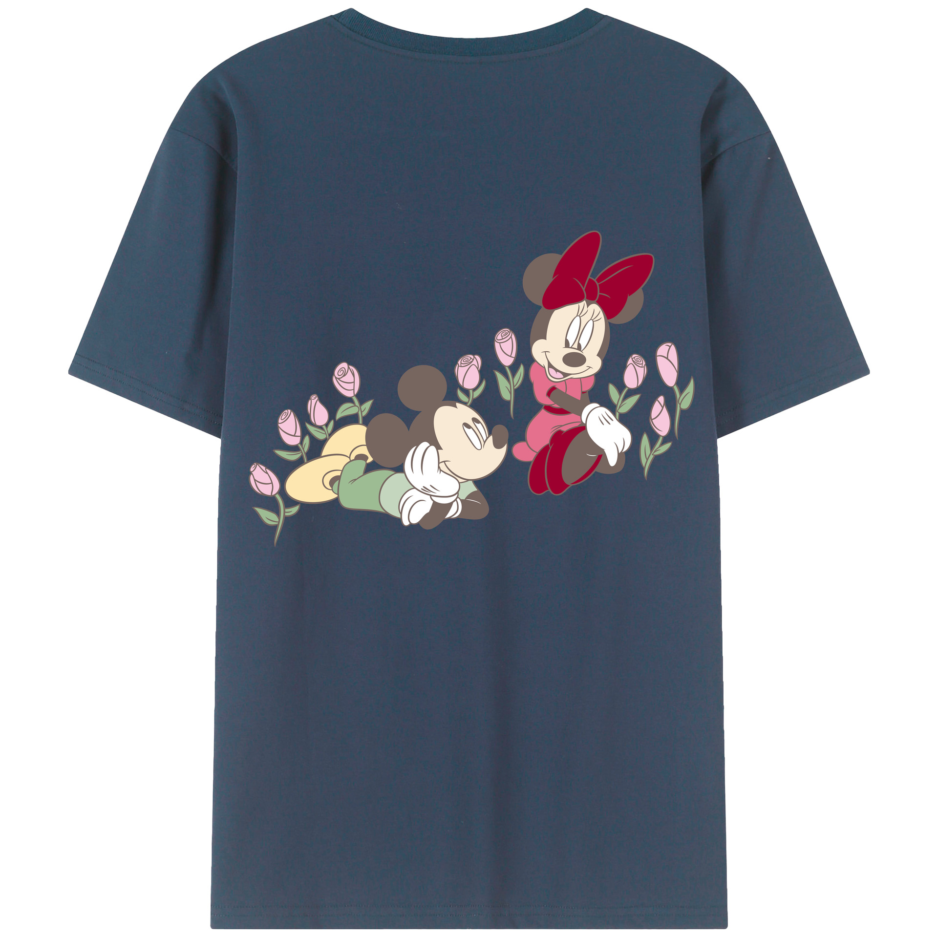 （画像用） ミッキーマウス Mickey Mouse レディース半袖Tシャツ(バックプリント)