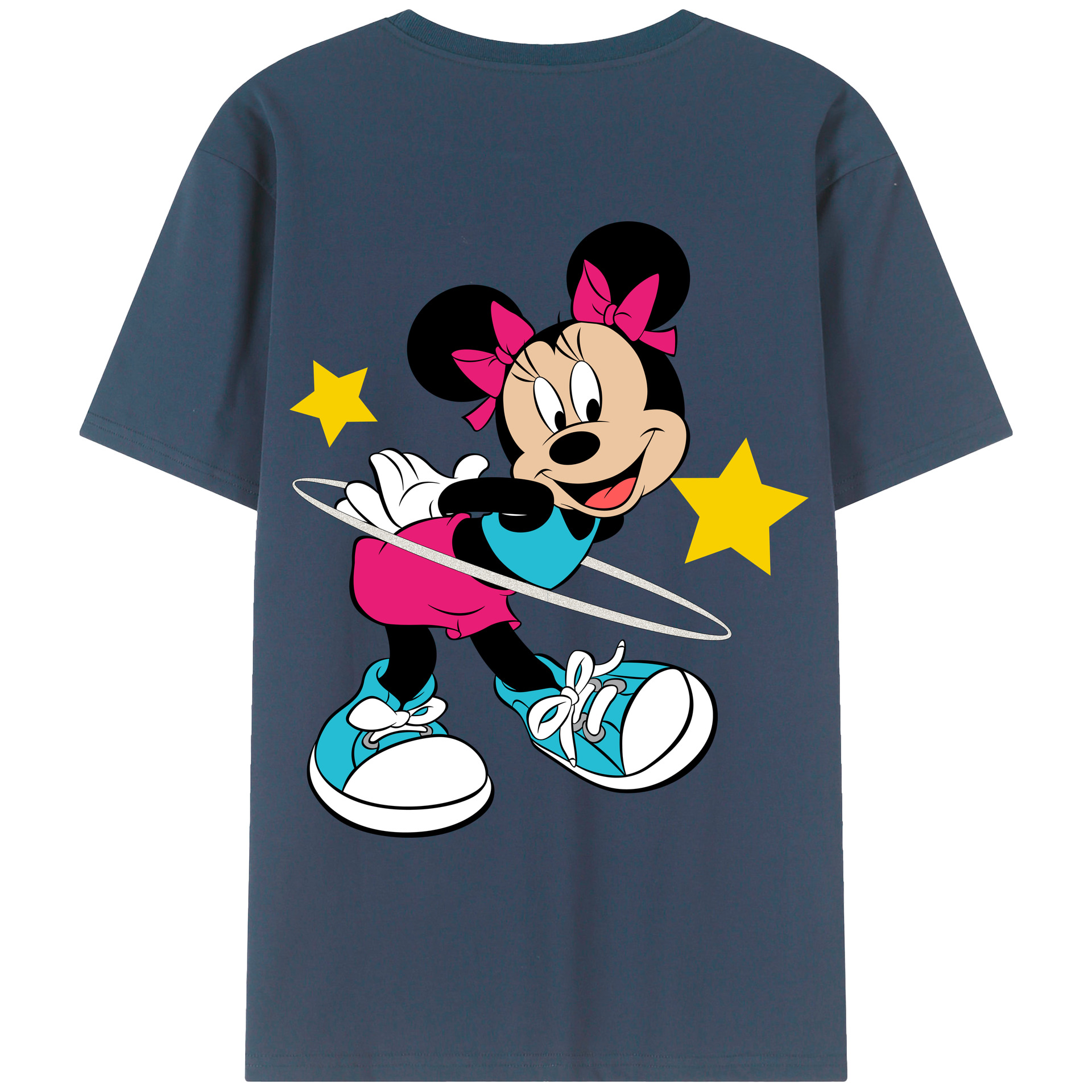 （画像用） ミッキーマウス Mickey Mouse レディース半袖Tシャツ(バックプリント)