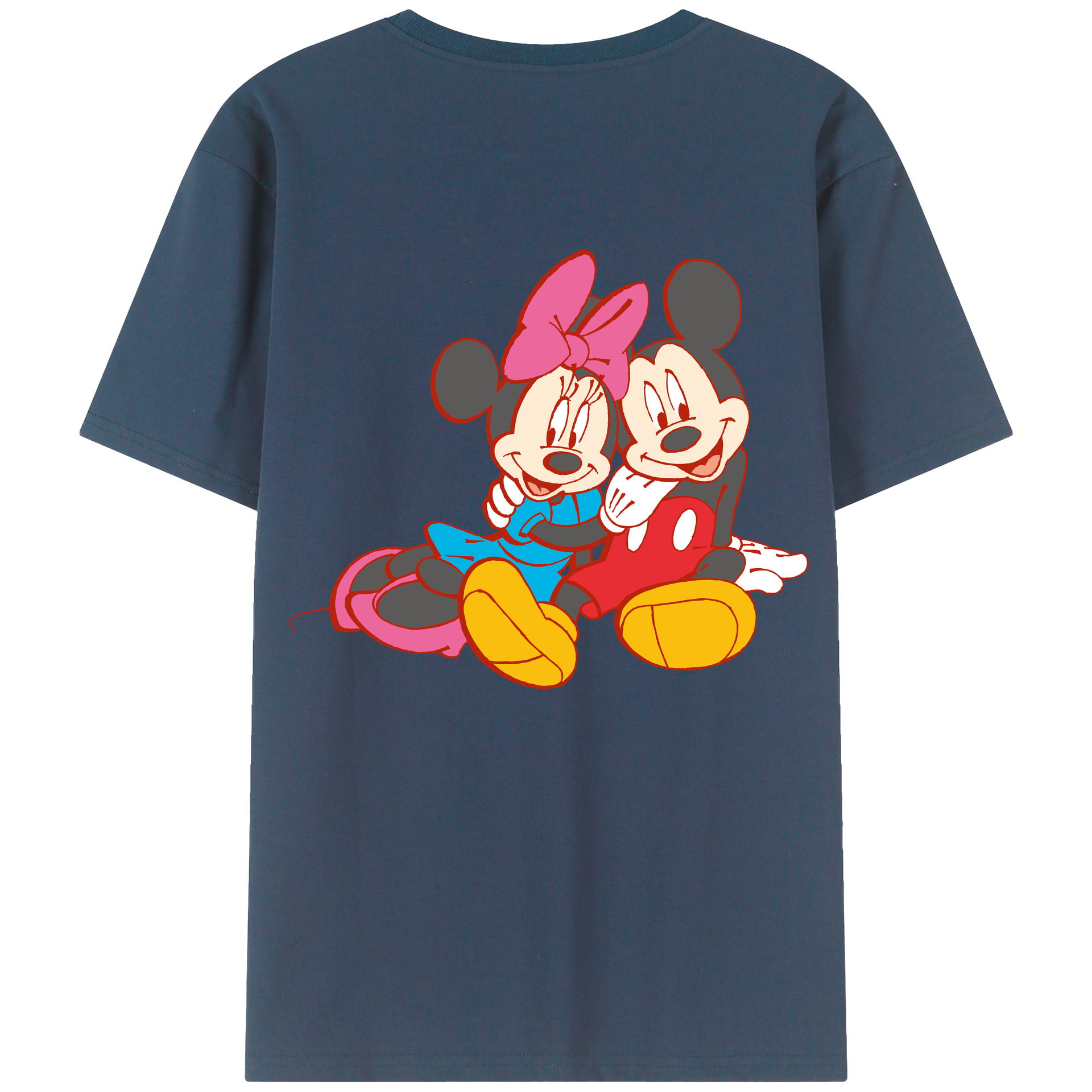 （画像用） ミッキーマウス Mickey Mouse レディース半袖Tシャツ(バックプリント)