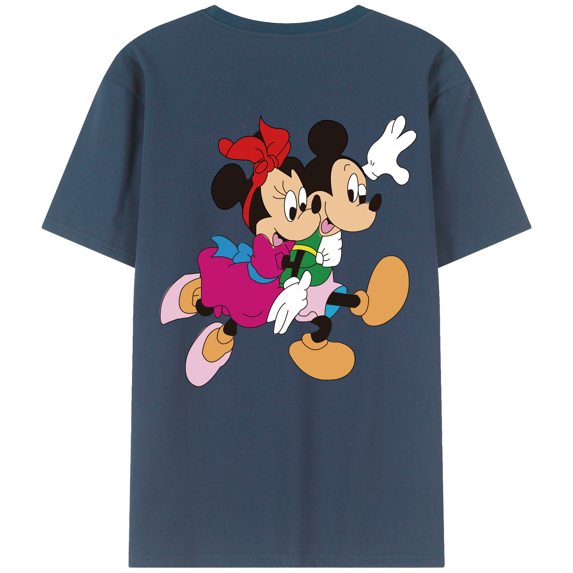 （画像用） ミッキーマウス Mickey Mouse レディース半袖Tシャツ(バックプリント)