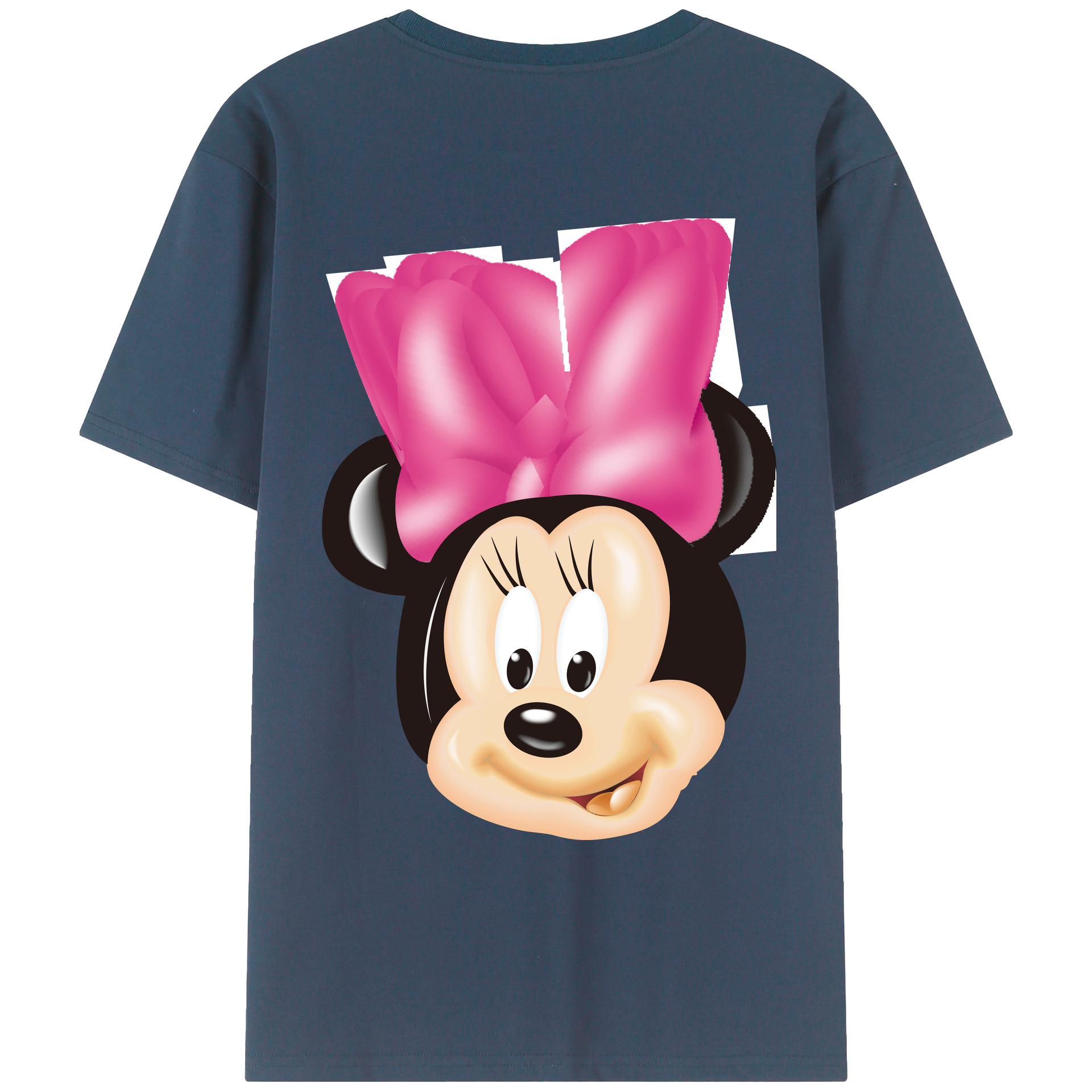 （画像用） ミッキーマウス Mickey Mouse レディース半袖Tシャツ(バックプリント)