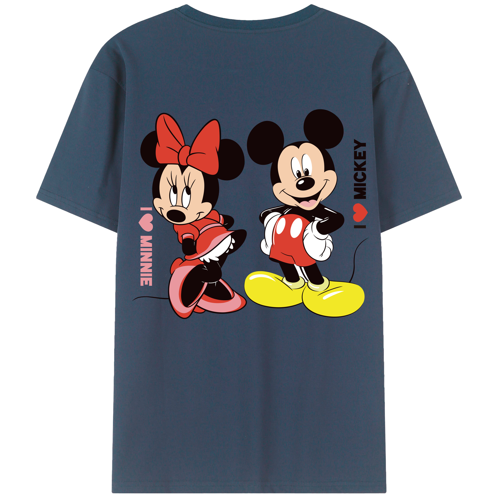（画像用） ミッキーマウス Mickey Mouse レディース半袖Tシャツ(バックプリント)