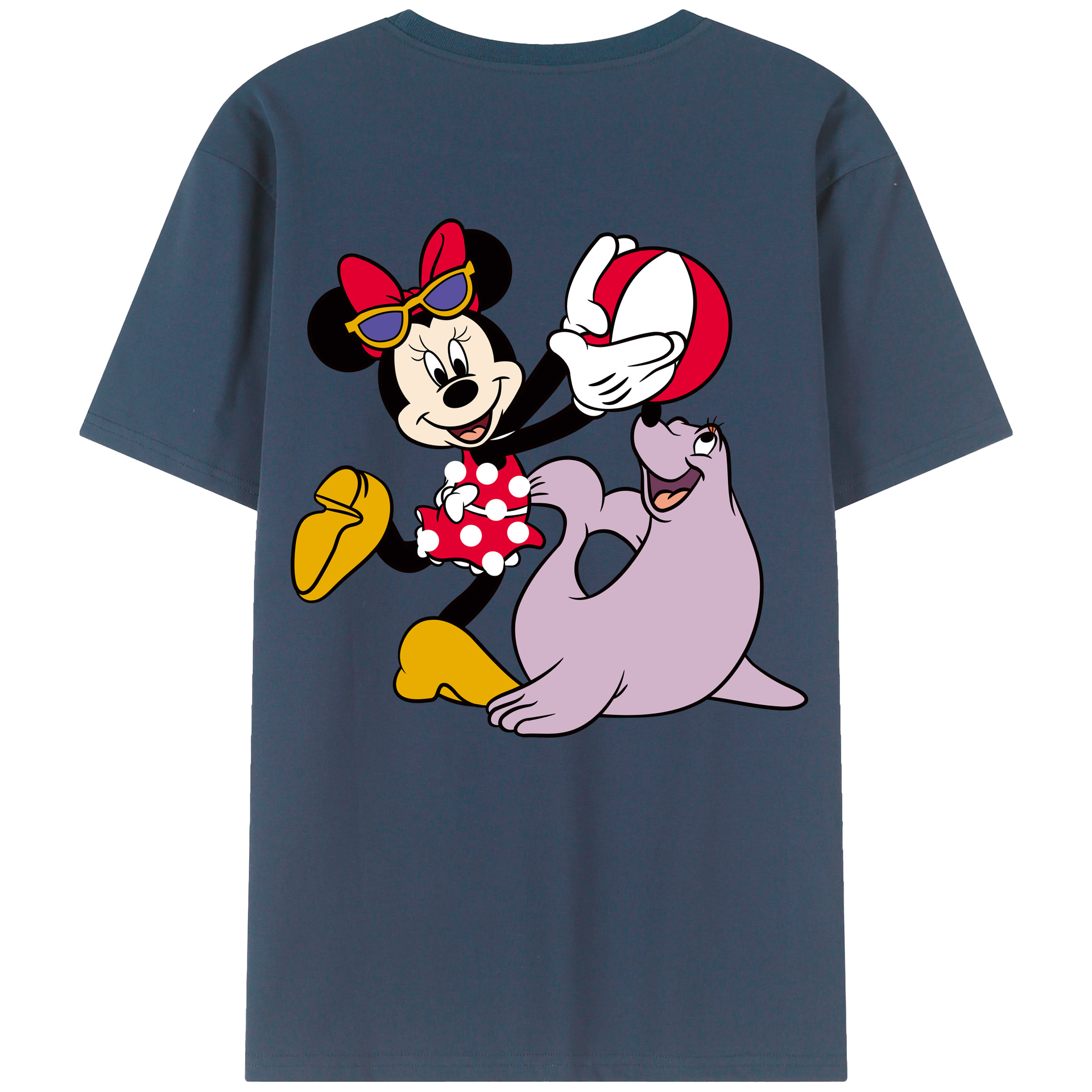 （画像用） ミッキーマウス Mickey Mouse レディース半袖Tシャツ(バックプリント)