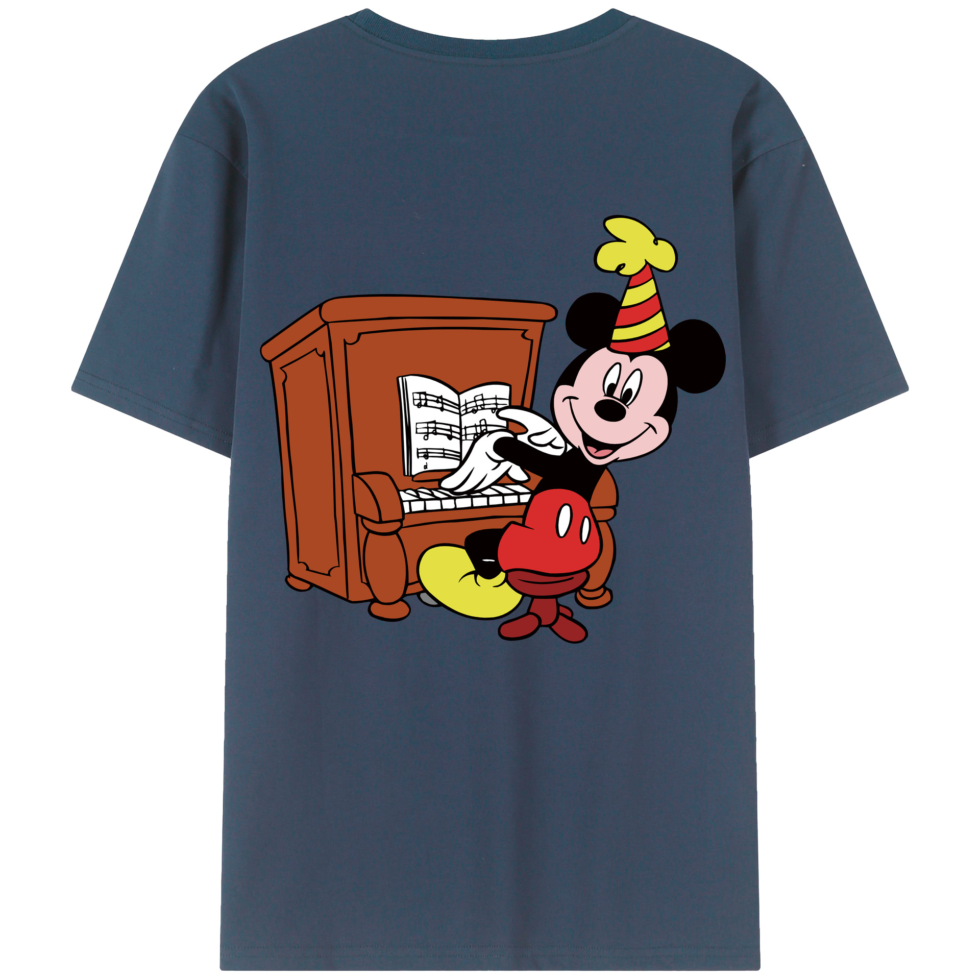 （画像用） ミッキーマウス Mickey Mouse レディース半袖Tシャツ(バックプリント)