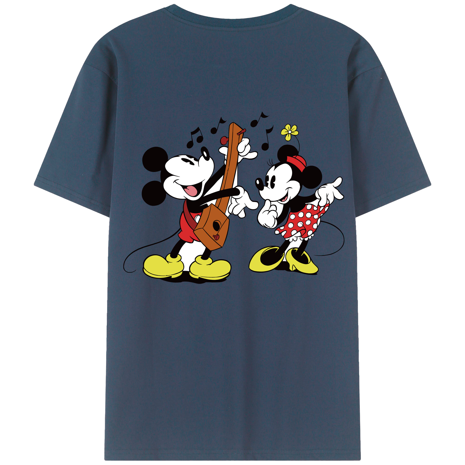 （画像用） ミッキーマウス Mickey Mouse レディース半袖Tシャツ(バックプリント)