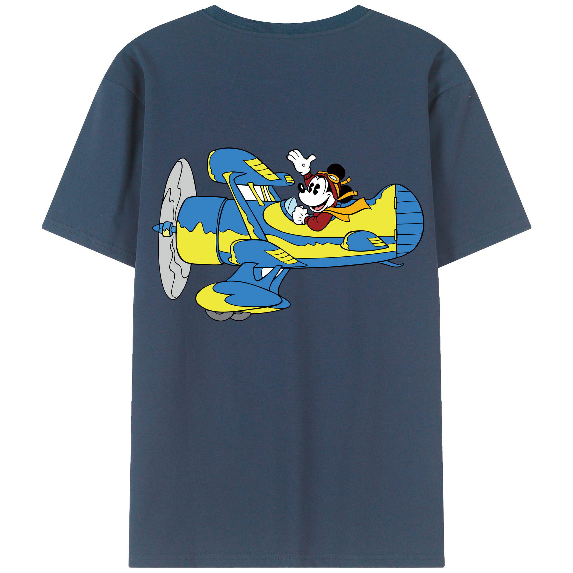 （画像用） ミッキーマウス Mickey Mouse レディース半袖Tシャツ(バックプリント)