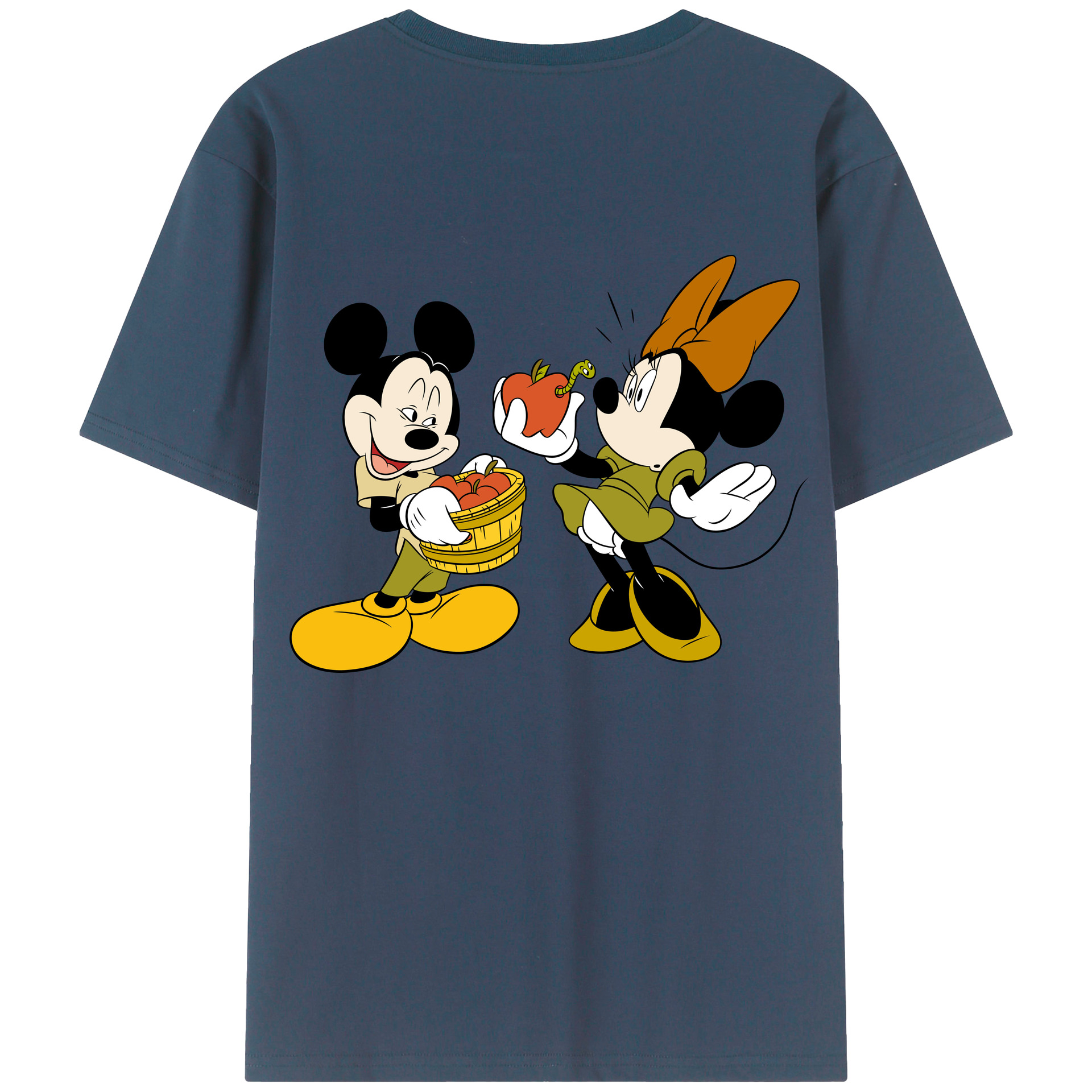（画像用） ミッキーマウス Mickey Mouse レディース半袖Tシャツ(バックプリント)