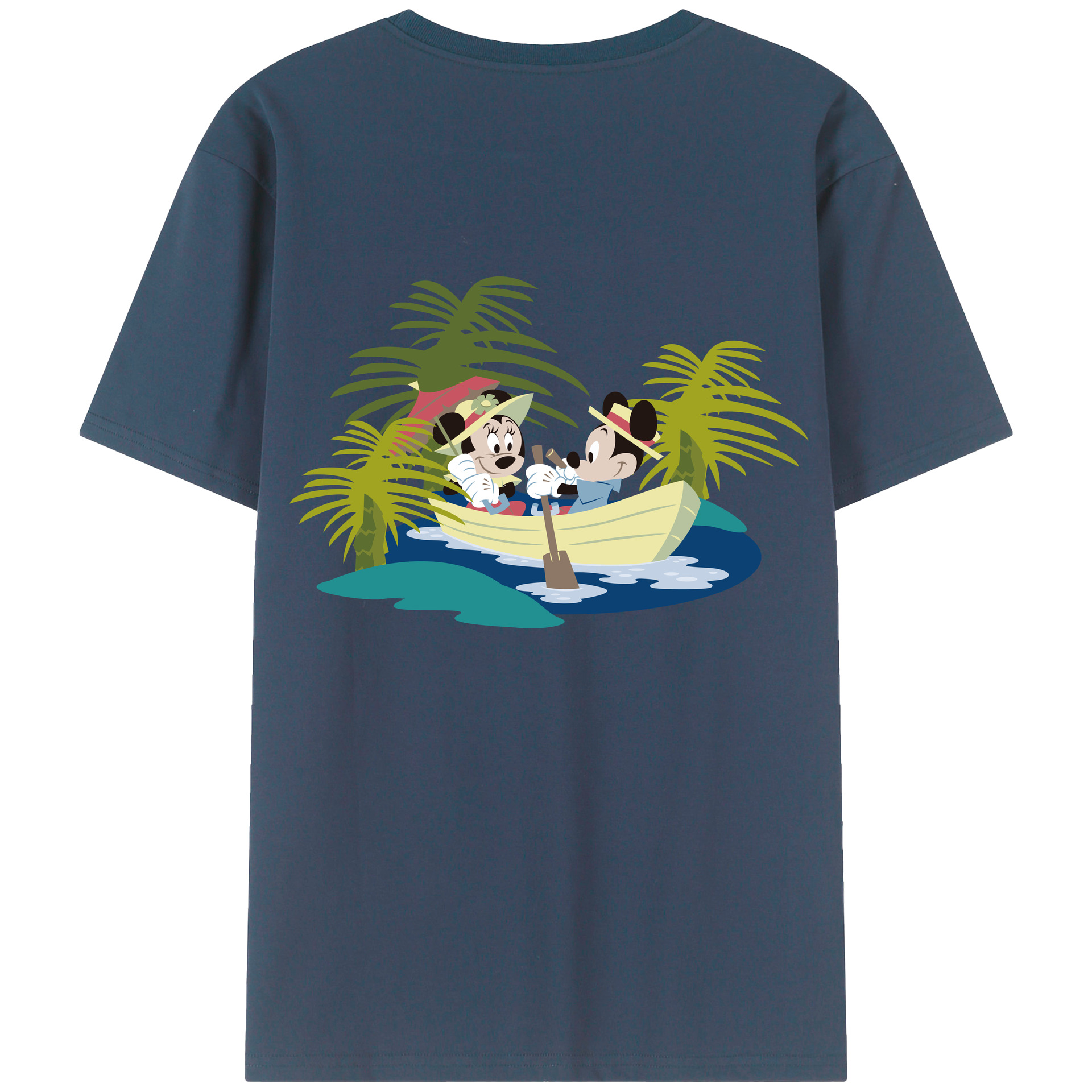 （画像用） ミッキーマウス Mickey Mouse レディース半袖Tシャツ(バックプリント)
