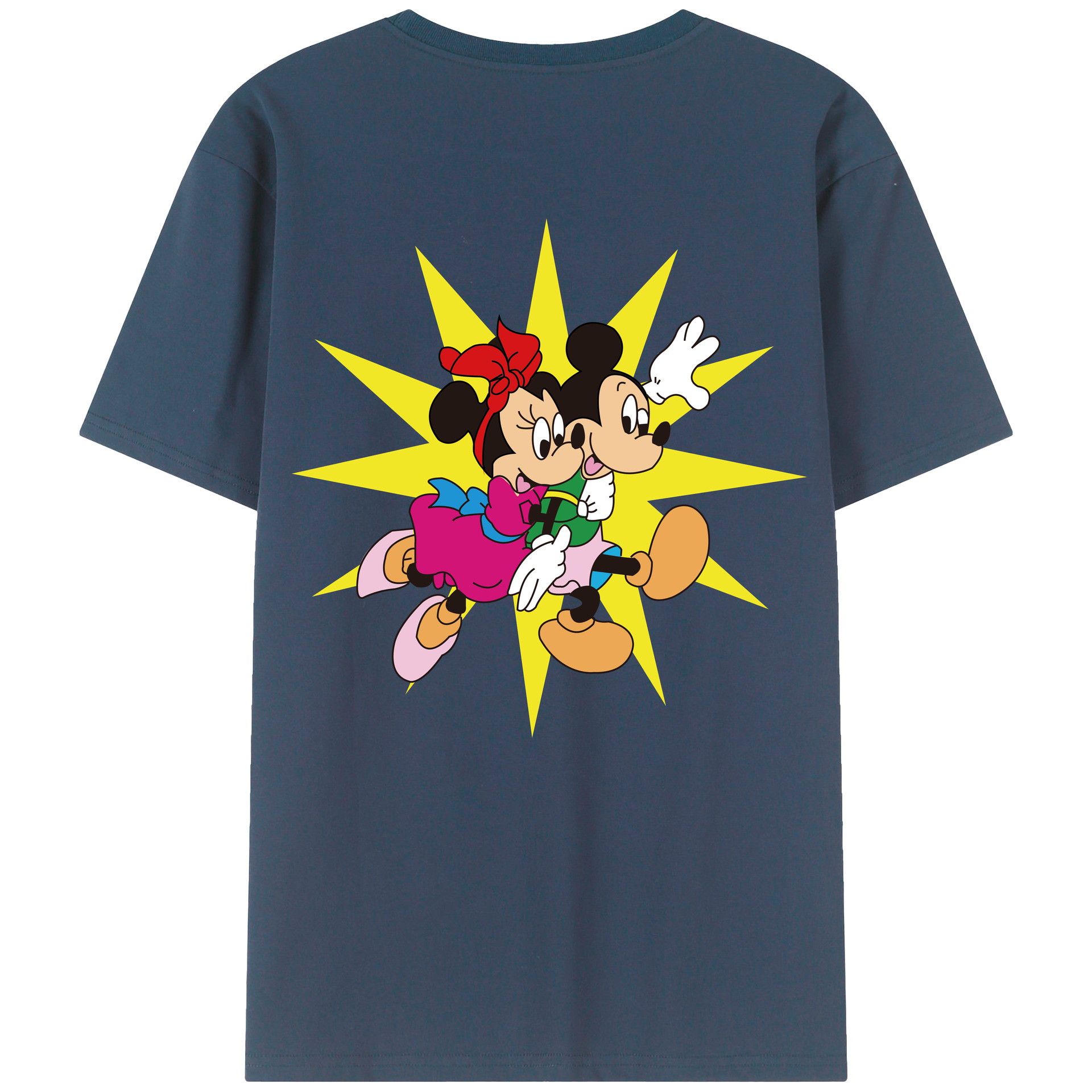 （画像用） ミッキーマウス Mickey Mouse レディース半袖Tシャツ(バックプリント)
