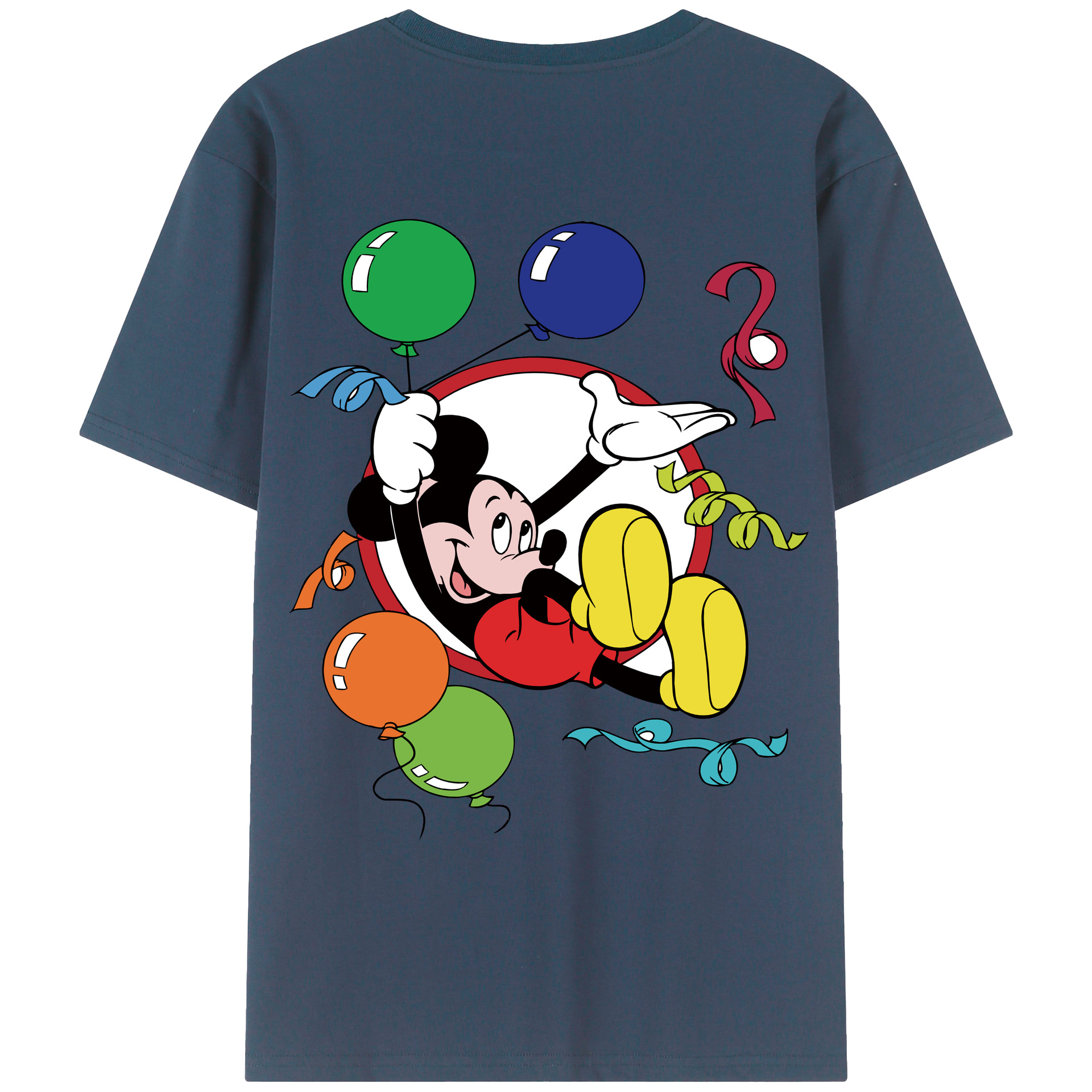 （画像用） ミッキーマウス Mickey Mouse レディース半袖Tシャツ(バックプリント)