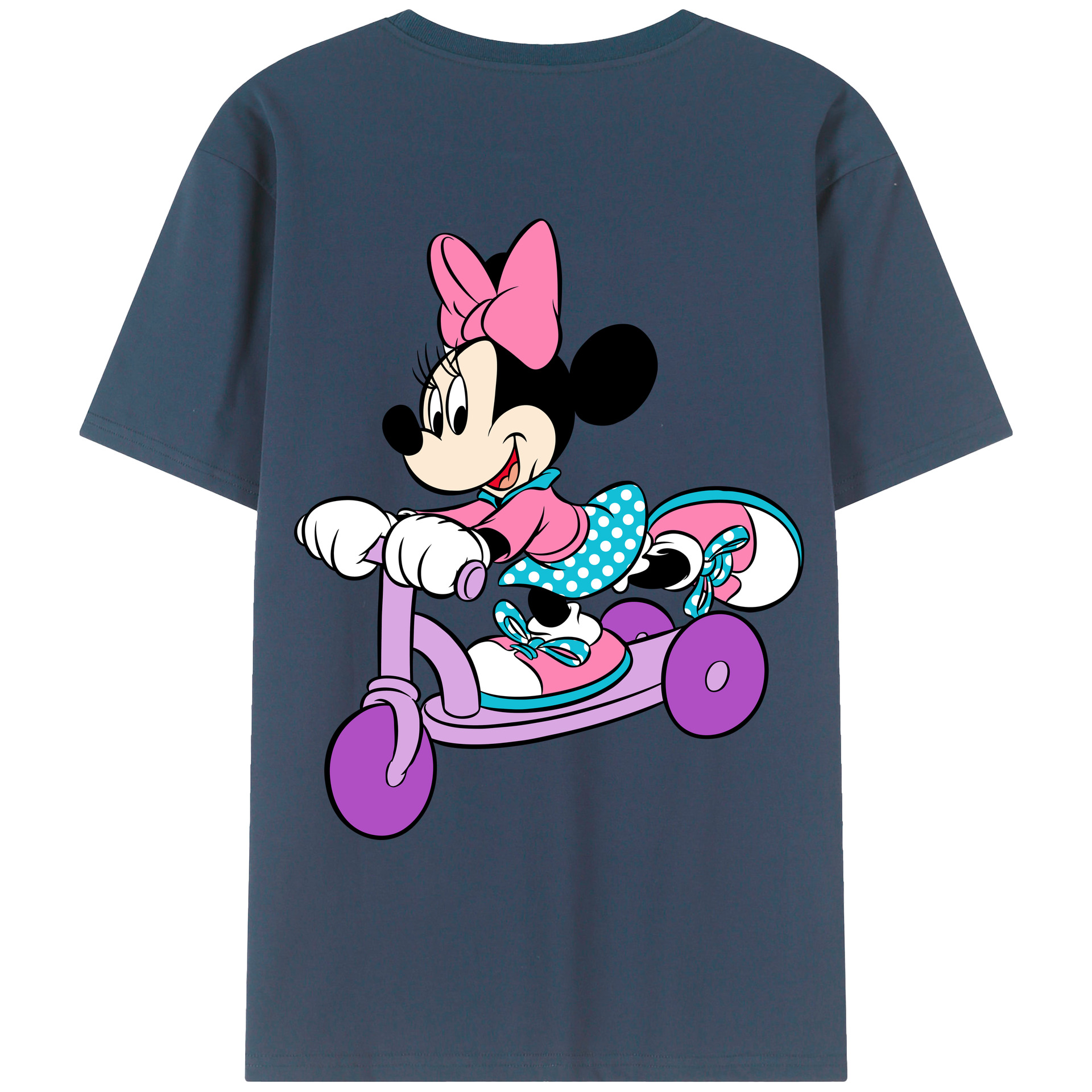 （画像用） ミッキーマウス Mickey Mouse レディース半袖Tシャツ(バックプリント)