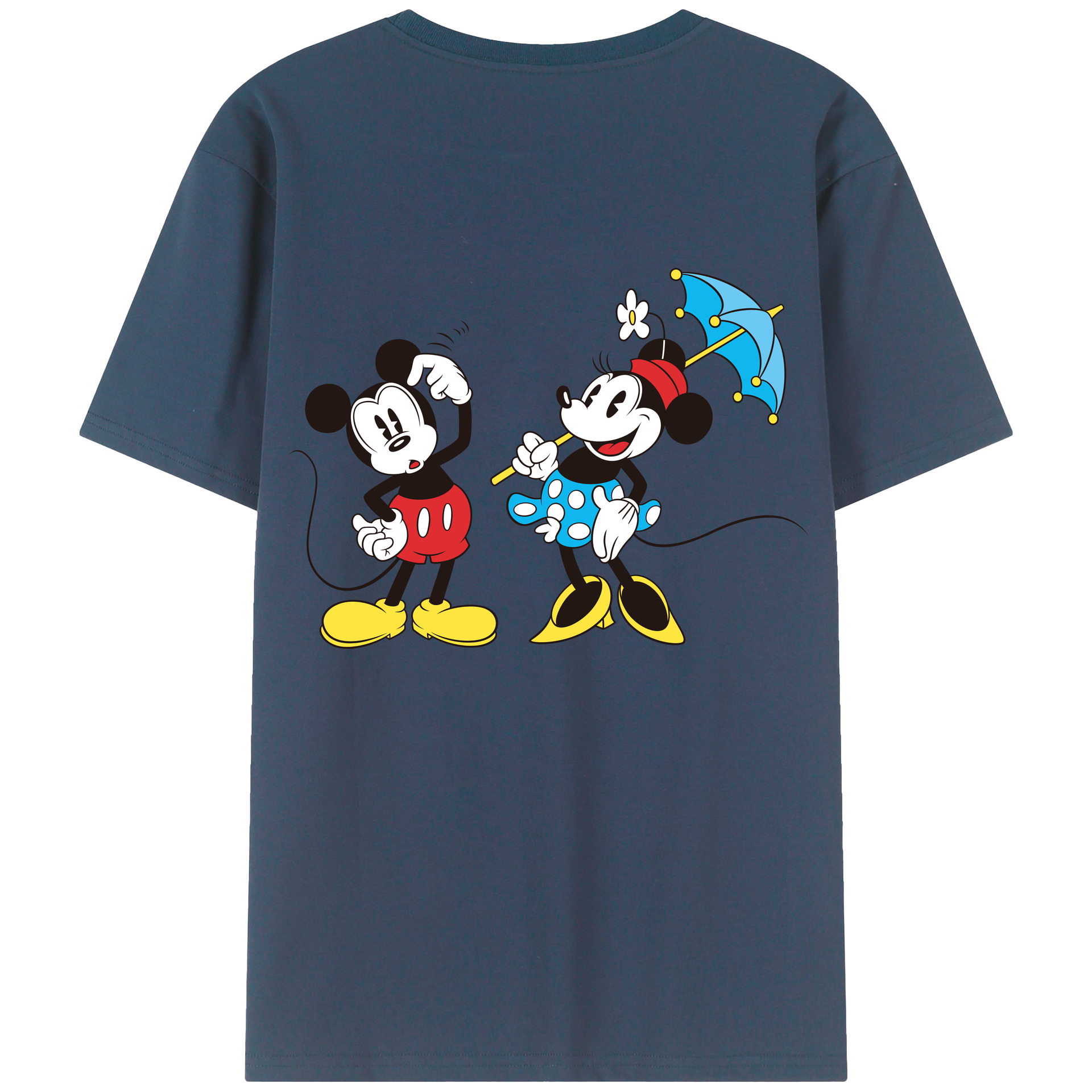 （画像用） ミッキーマウス Mickey Mouse レディース半袖Tシャツ(バックプリント)