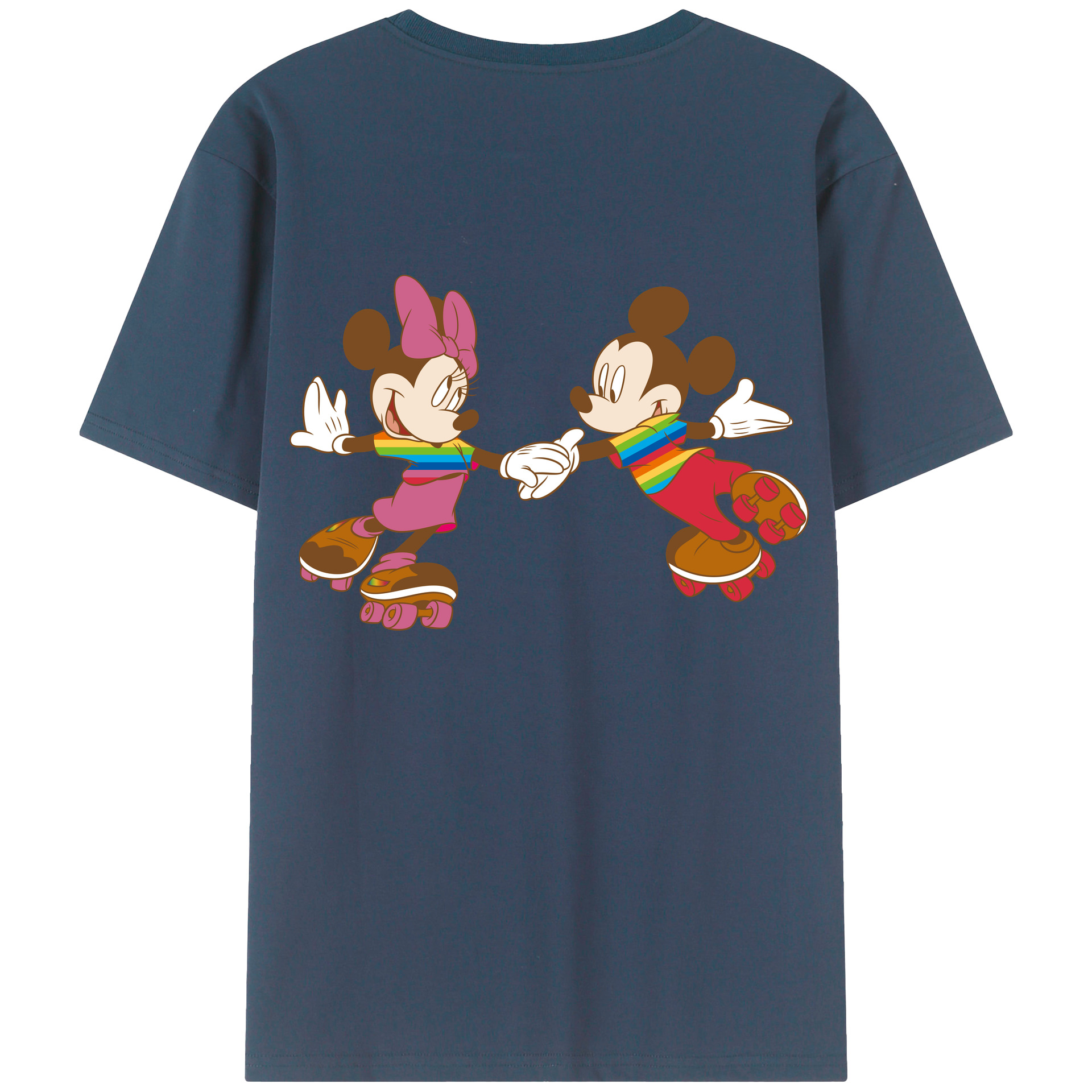 （画像用） ミッキーマウス Mickey Mouse レディース半袖Tシャツ(バックプリント)