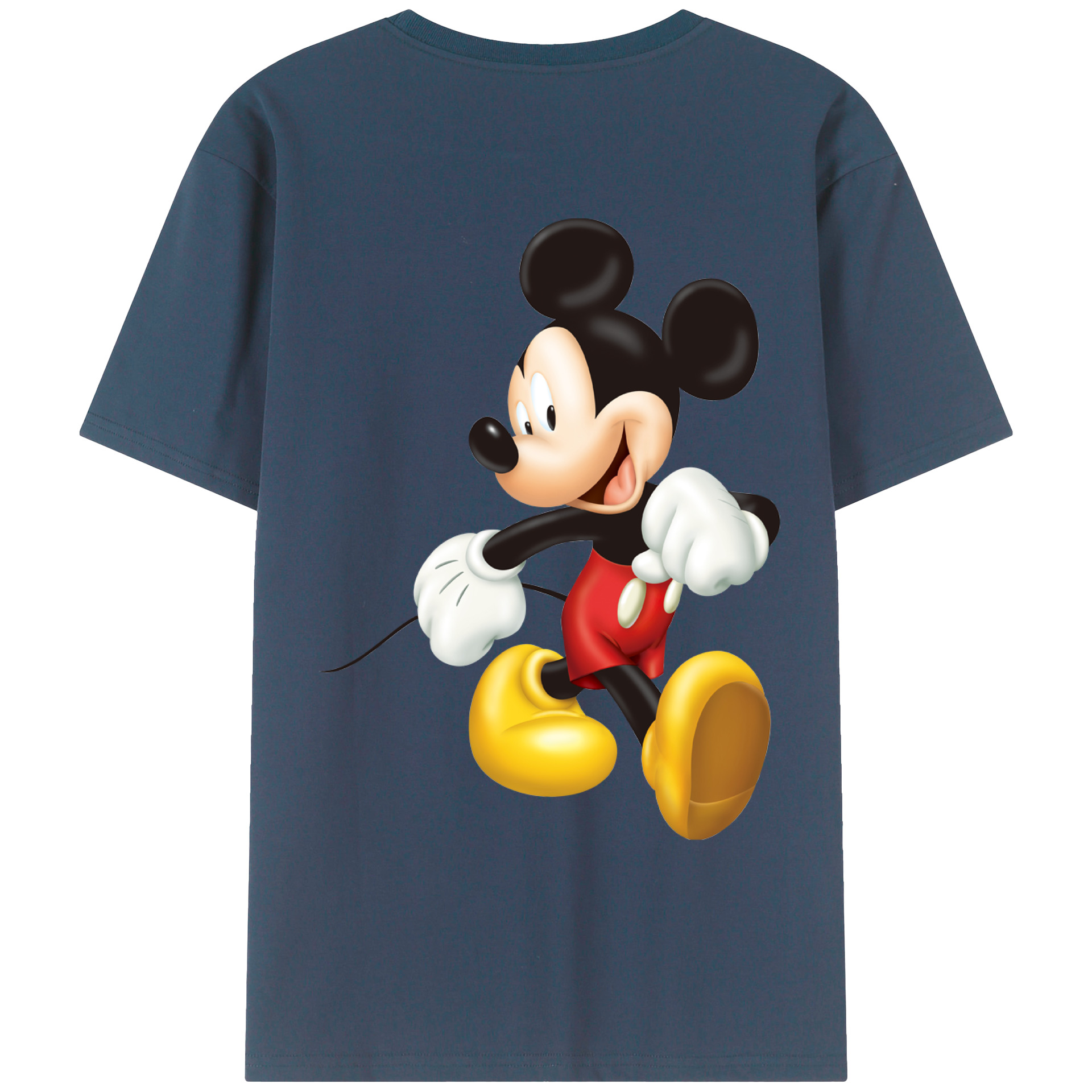 （画像用） ミッキーマウス Mickey Mouse レディース半袖Tシャツ(バックプリント)