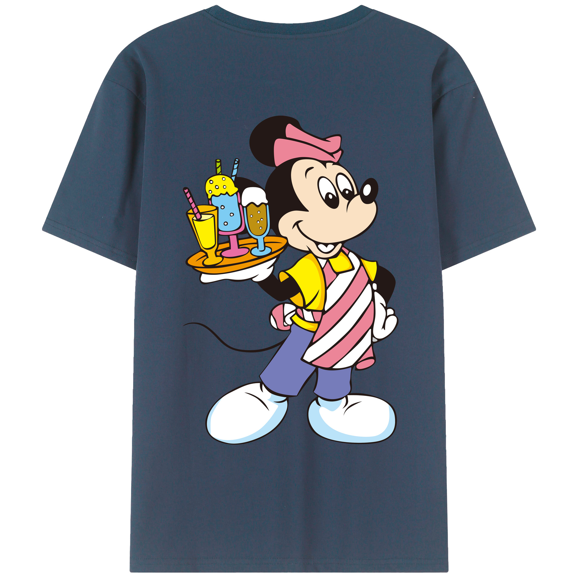 （画像用） ミッキーマウス Mickey Mouse レディース半袖Tシャツ(バックプリント)
