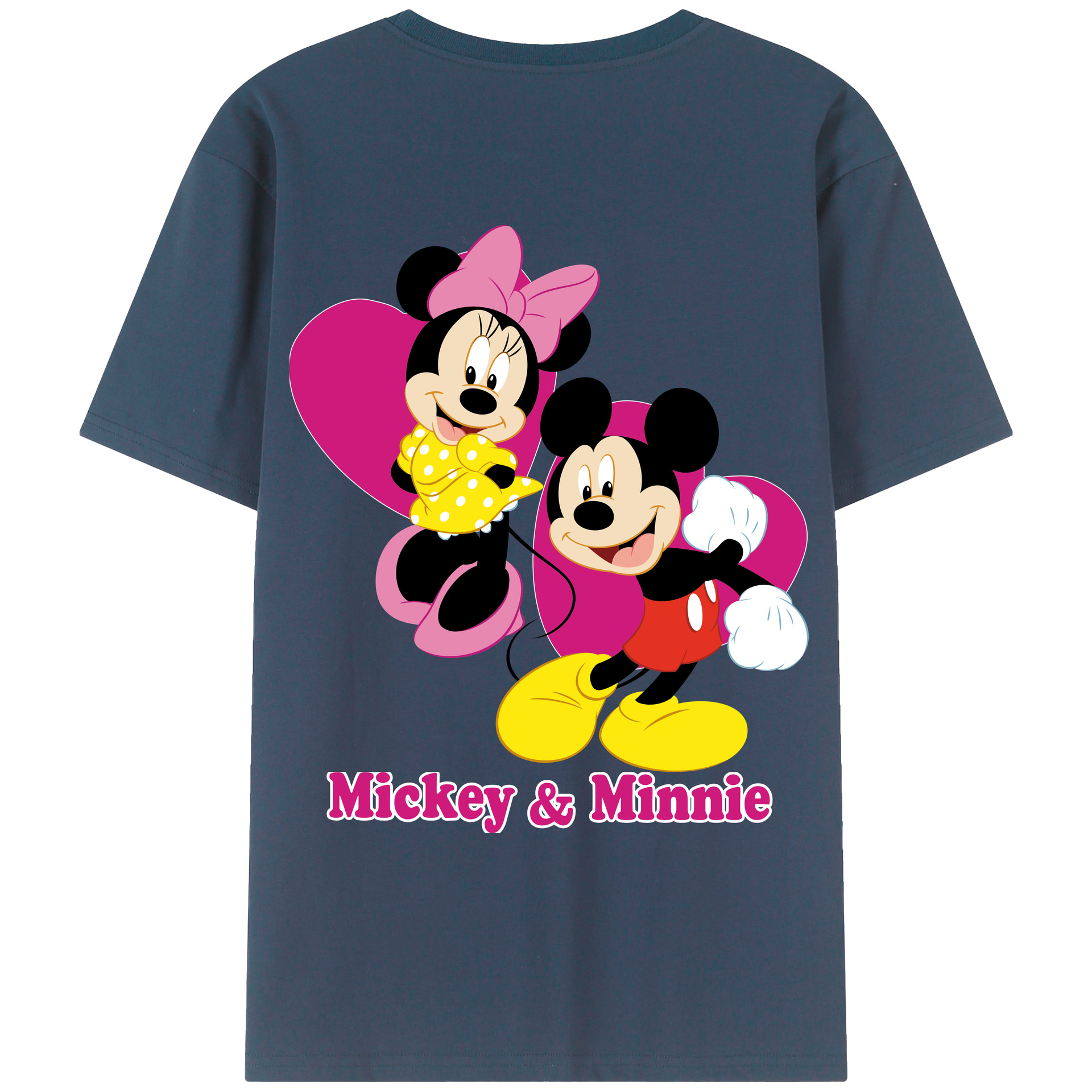 （画像用） ミッキーマウス Mickey Mouse レディース半袖Tシャツ(バックプリント)