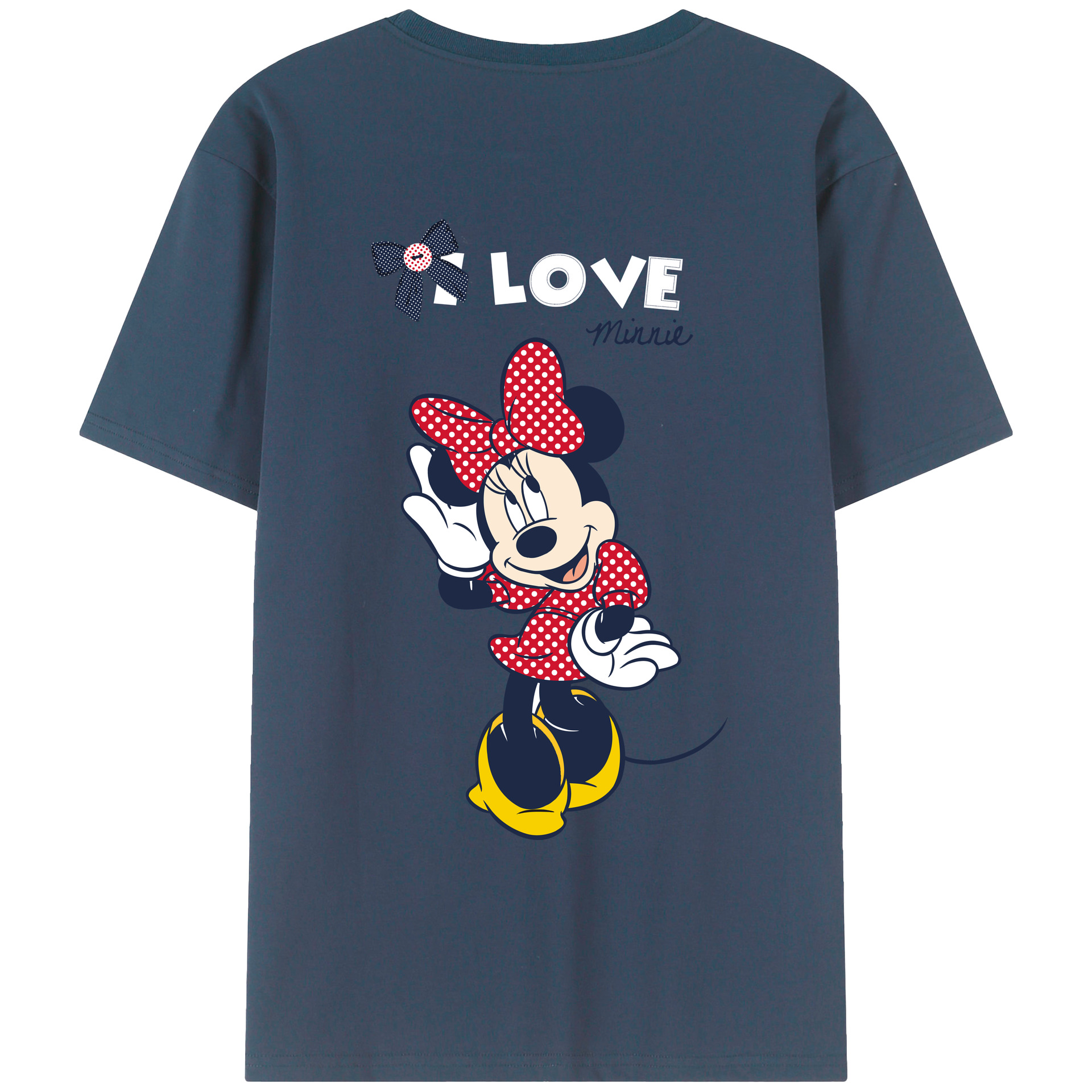 （画像用） ミッキーマウス Mickey Mouse レディース半袖Tシャツ(バックプリント)
