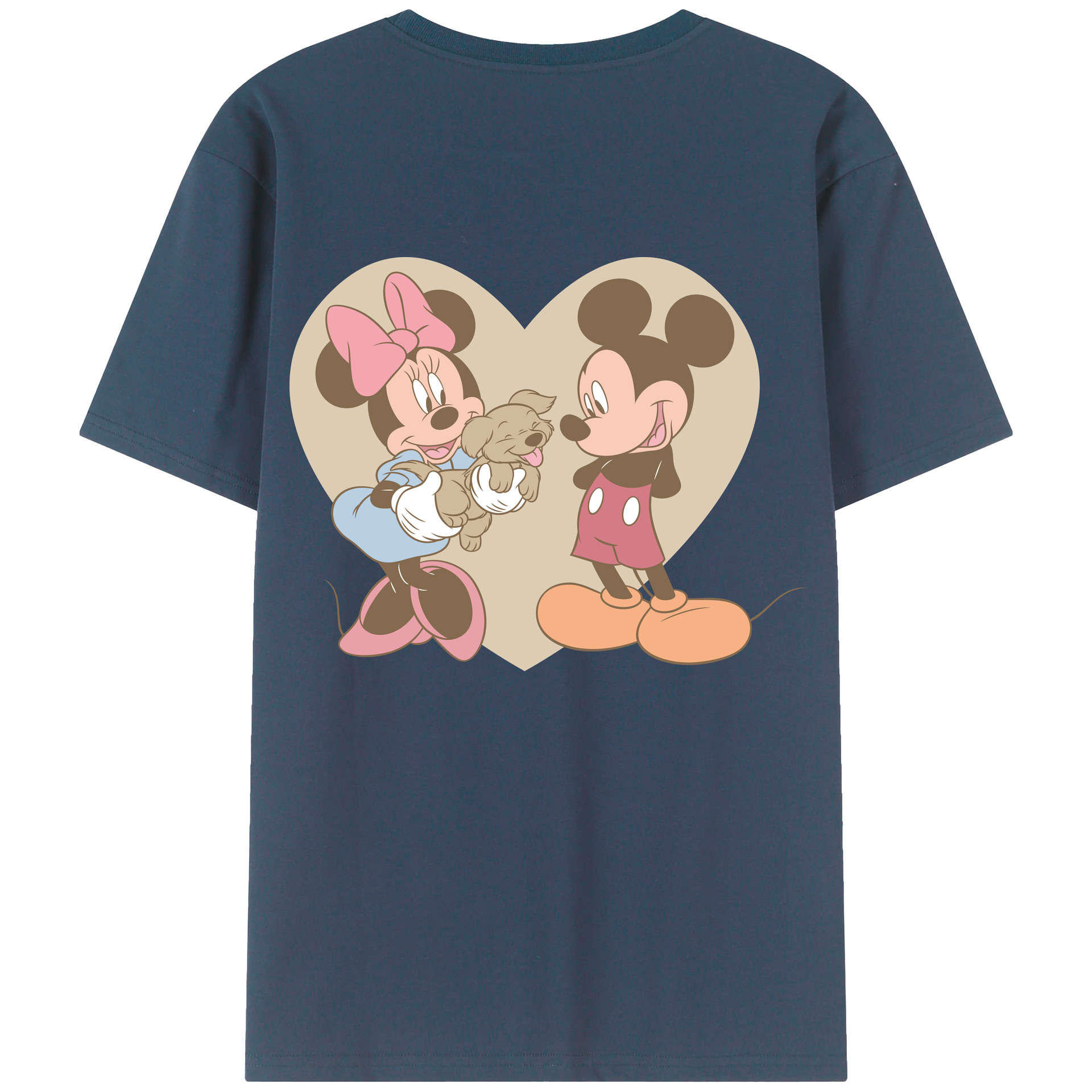 （画像用） ミッキーマウス Mickey Mouse レディース半袖Tシャツ(バックプリント)