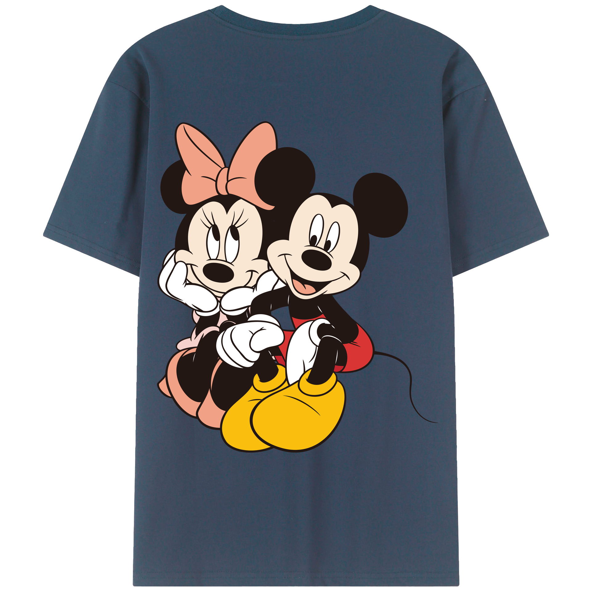 （画像用） ミッキーマウス Mickey Mouse レディース半袖Tシャツ(バックプリント)