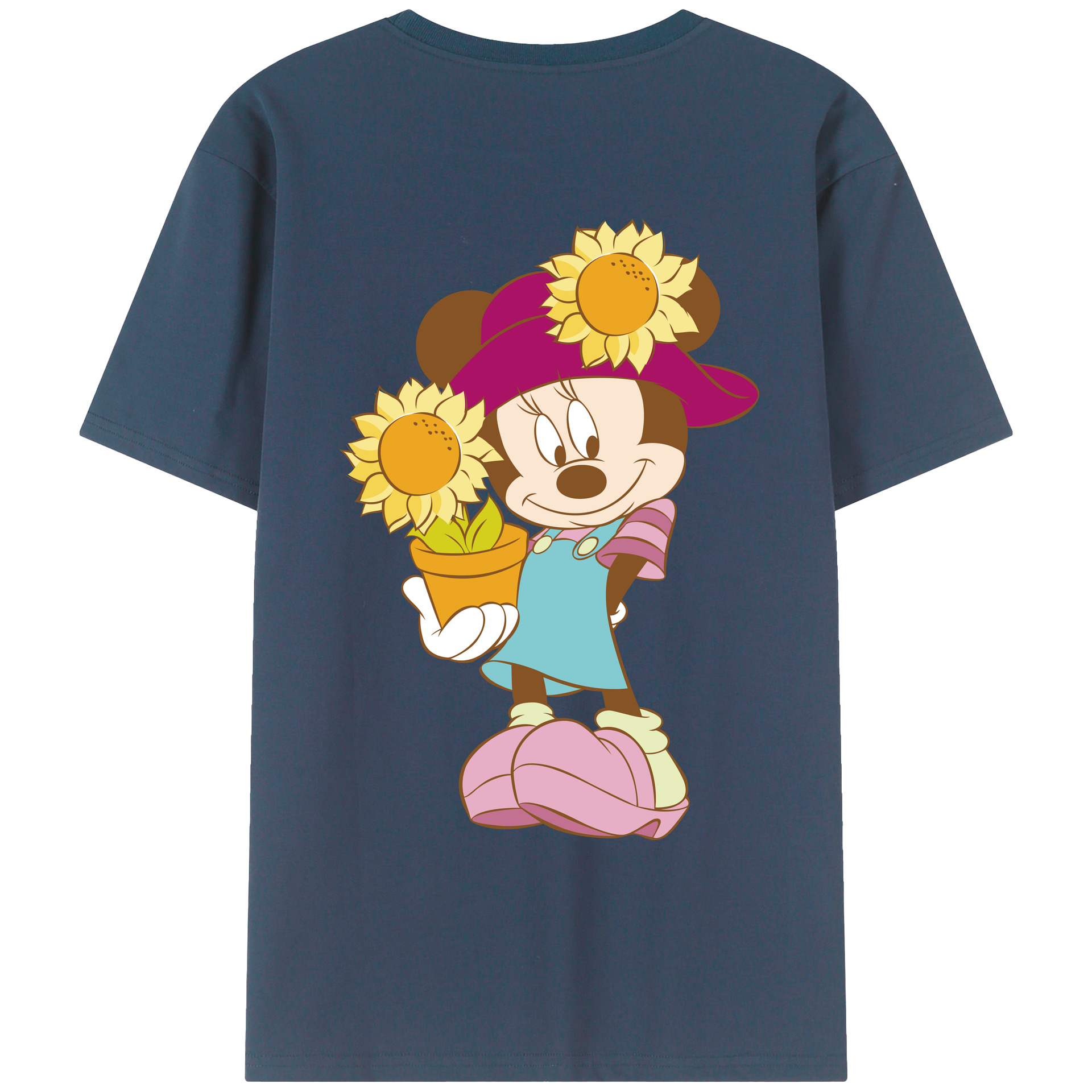 （画像用） ミッキーマウス Mickey Mouse レディース半袖Tシャツ(バックプリント)