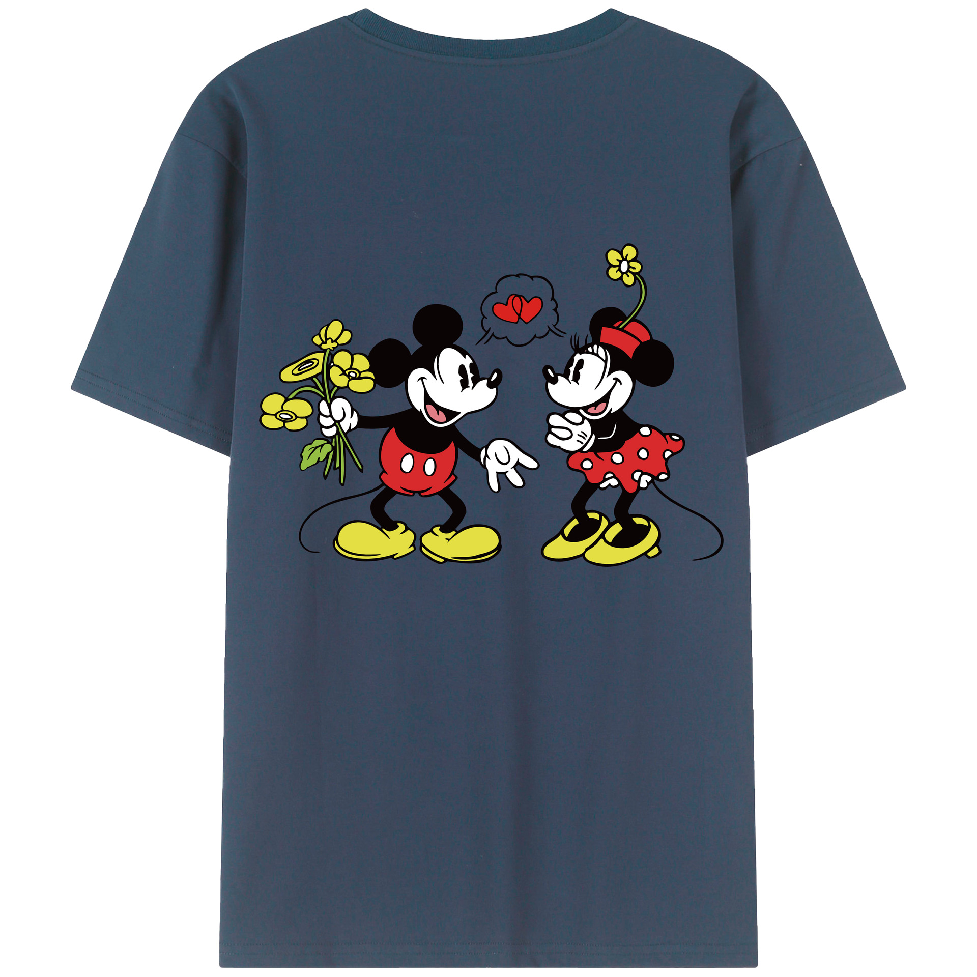 （画像用） ミッキーマウス Mickey Mouse レディース半袖Tシャツ(バックプリント)