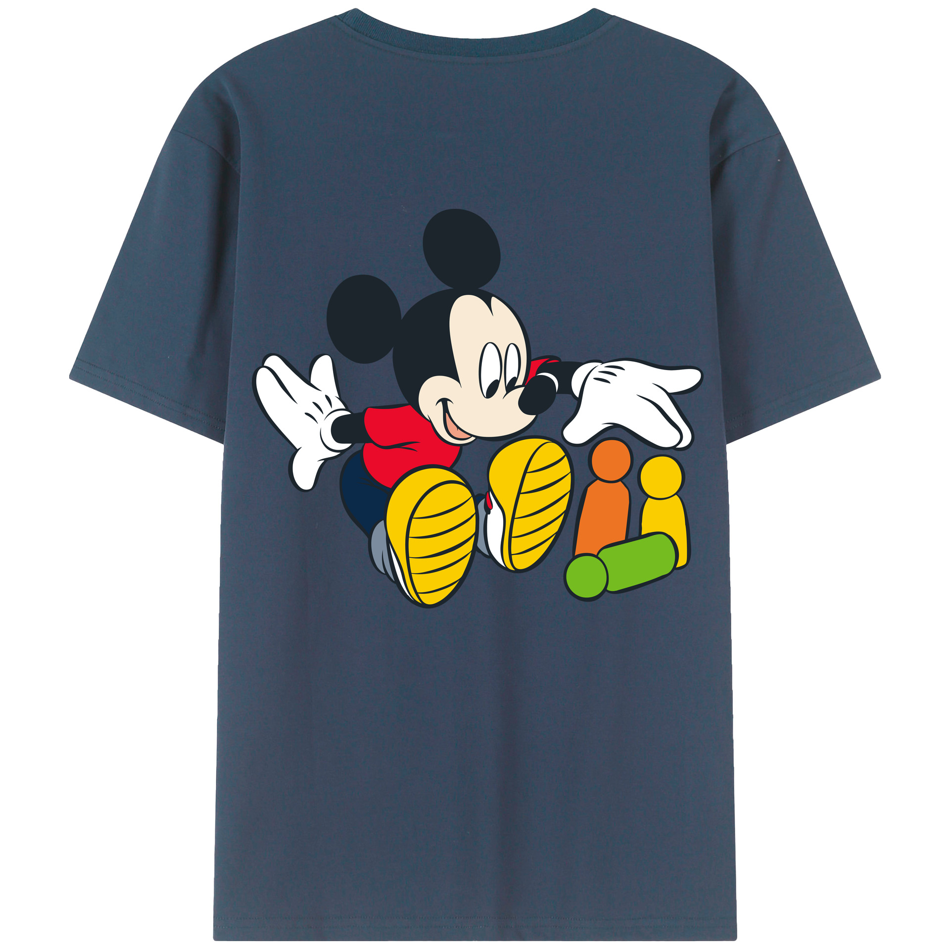 （画像用） ミッキーマウス Mickey Mouse レディース半袖Tシャツ(バックプリント)