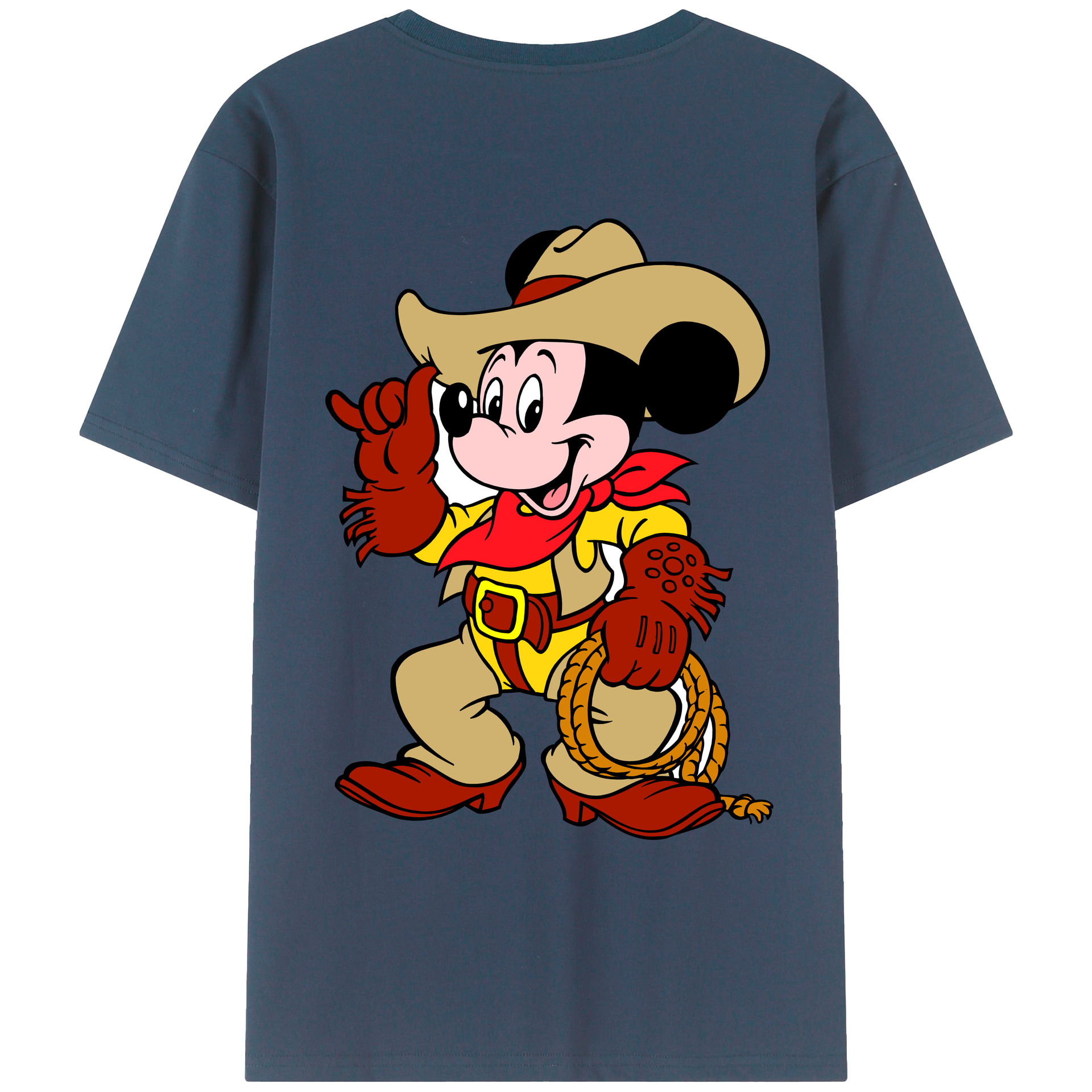 （画像用） ミッキーマウス Mickey Mouse レディース半袖Tシャツ(バックプリント)
