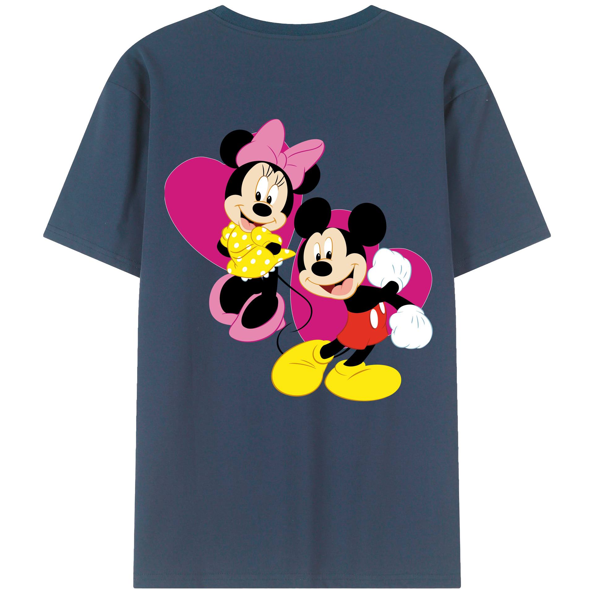 （画像用） ミッキーマウス Mickey Mouse レディース半袖Tシャツ(バックプリント)