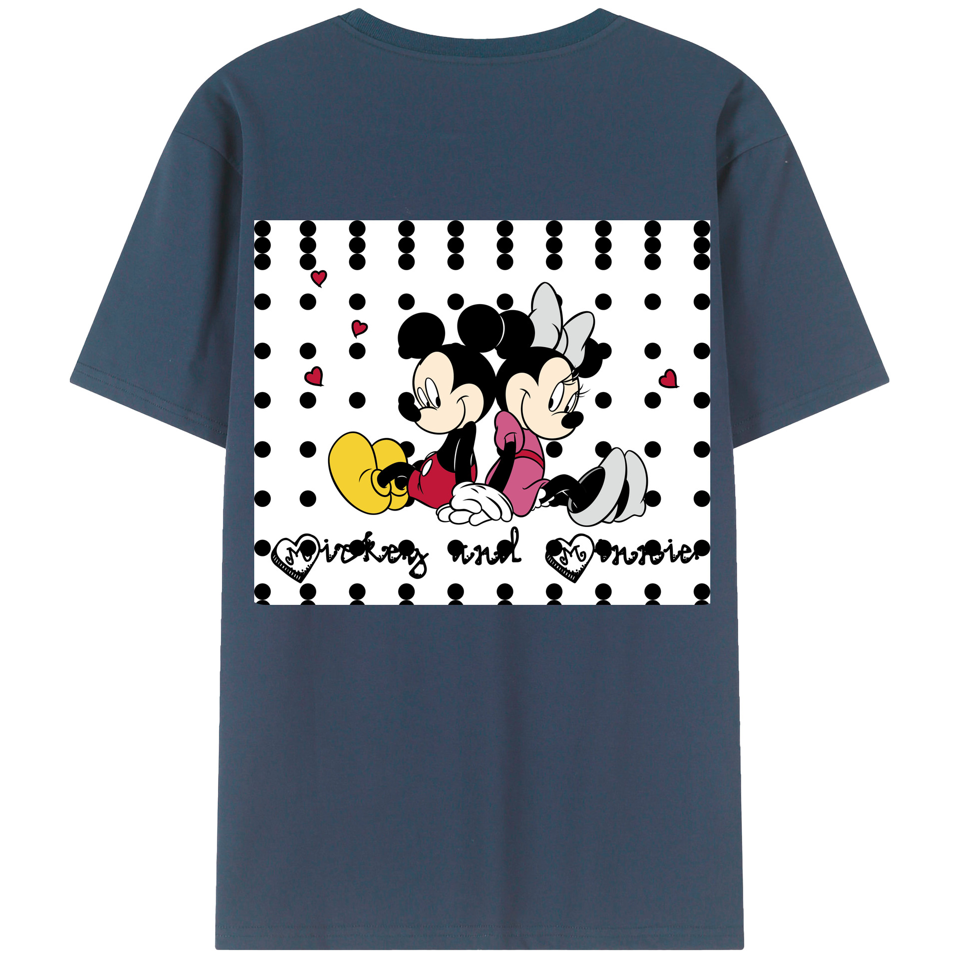 （画像用） ミッキーマウス Mickey Mouse レディース半袖Tシャツ(バックプリント)