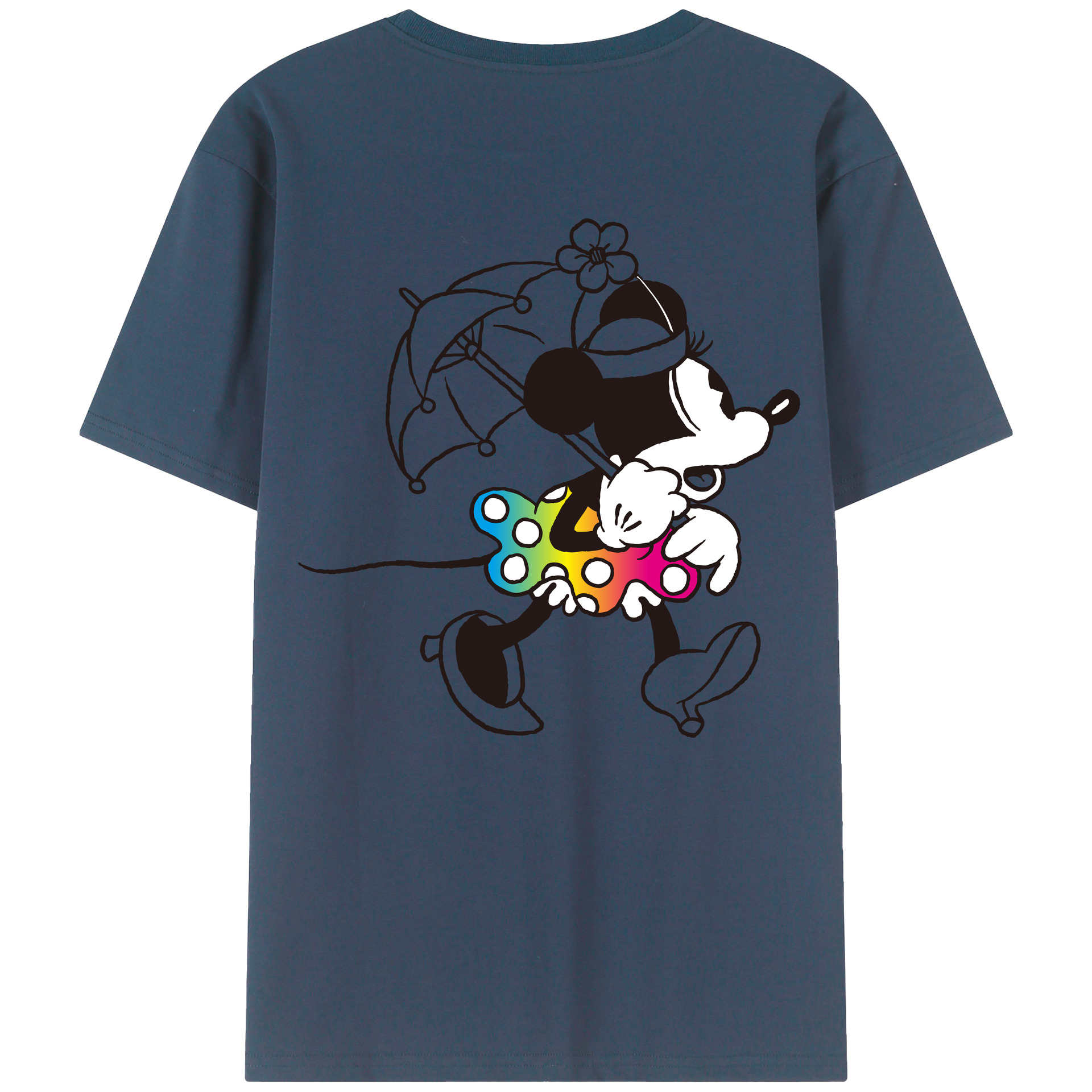（画像用） ミッキーマウス Mickey Mouse レディース半袖Tシャツ(バックプリント)