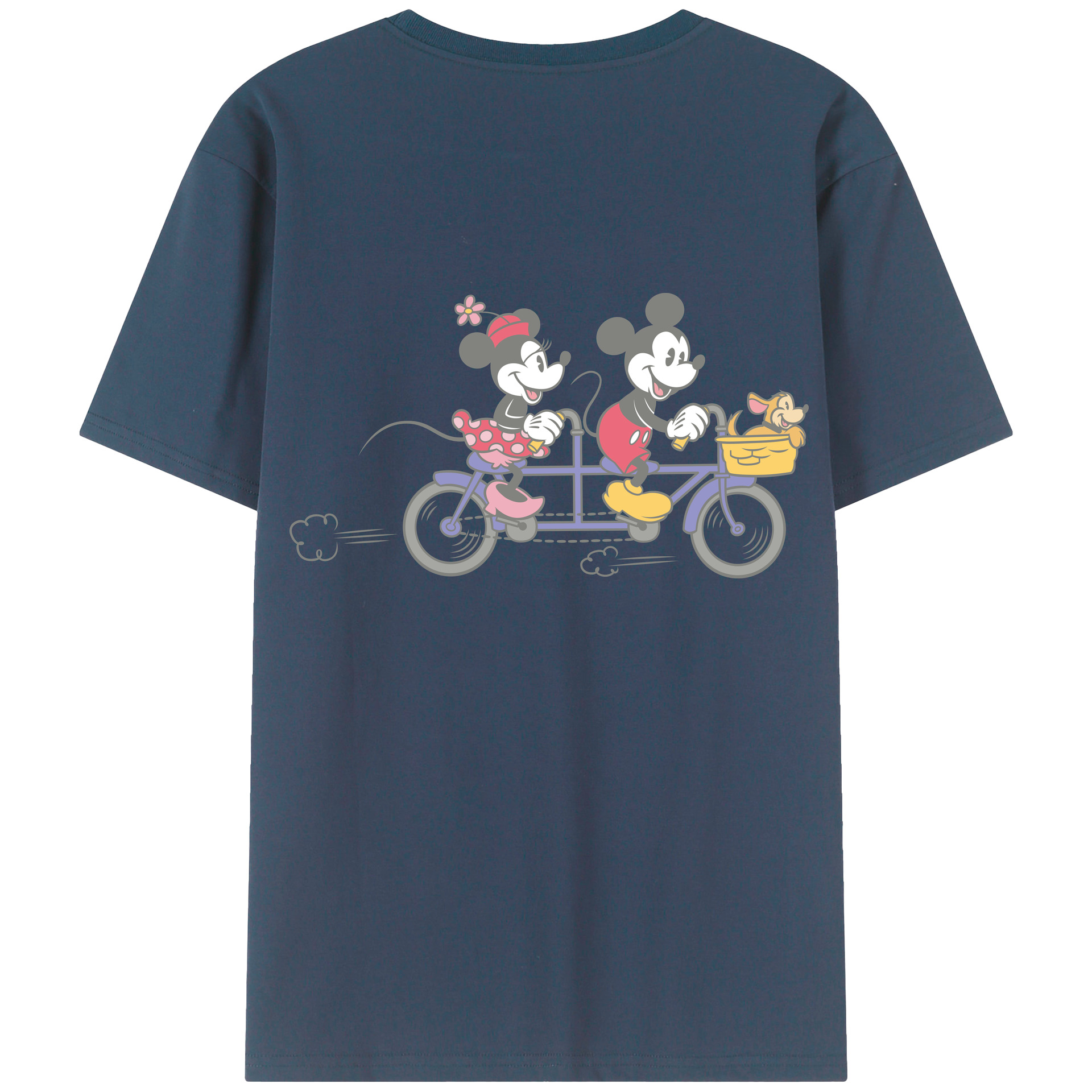 （画像用） ミッキーマウス Mickey Mouse レディース半袖Tシャツ(バックプリント)