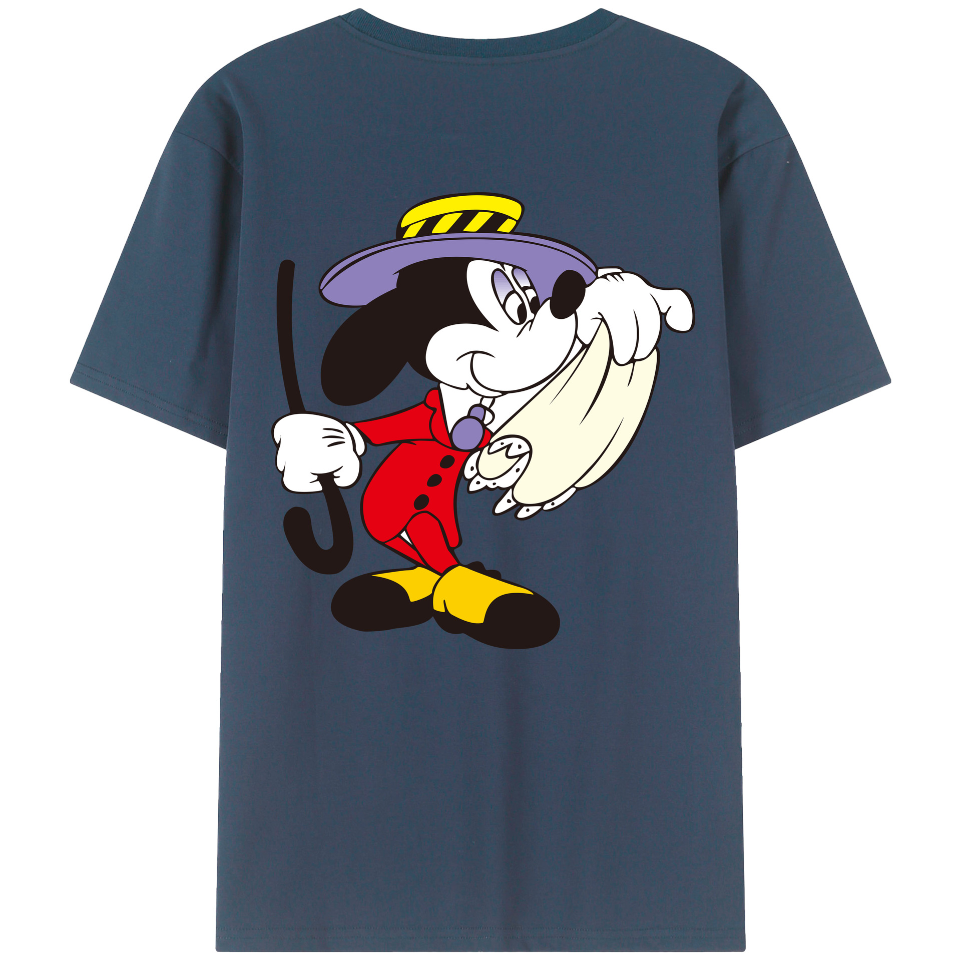 （画像用） ミッキーマウス Mickey Mouse レディース半袖Tシャツ(バックプリント)