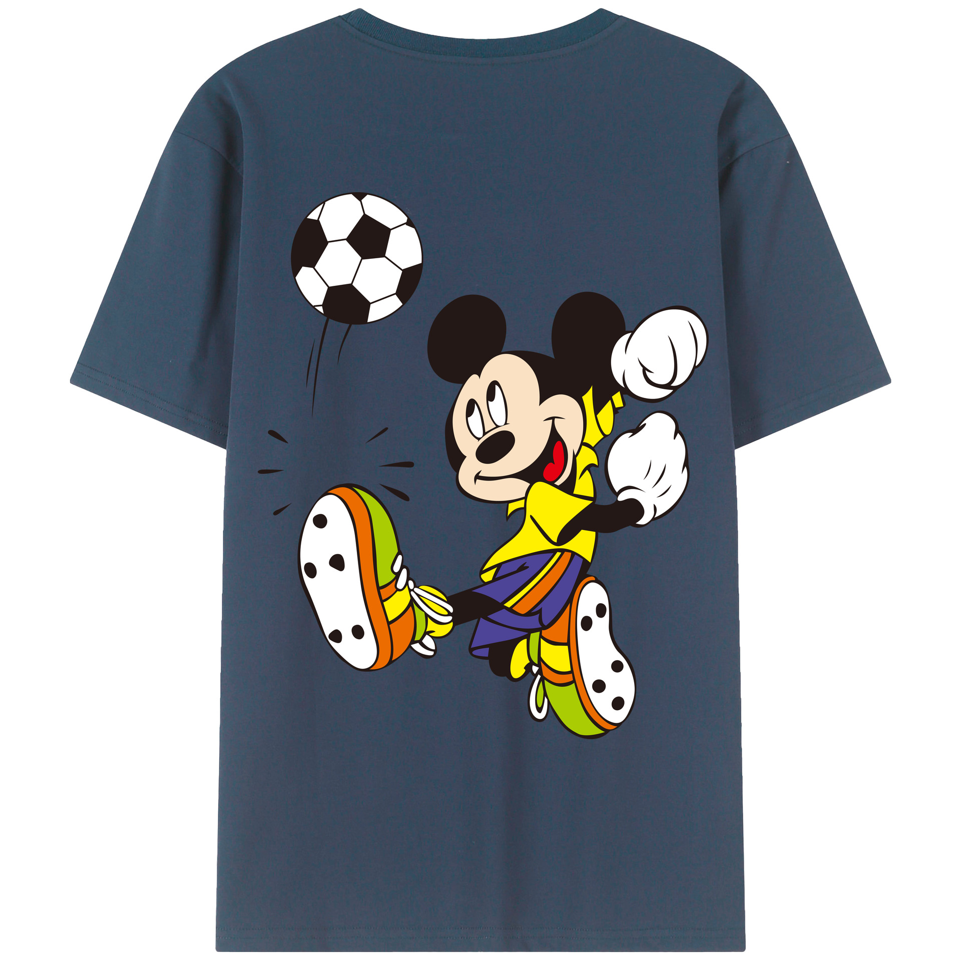 （画像用） ミッキーマウス Mickey Mouse レディース半袖Tシャツ(バックプリント)