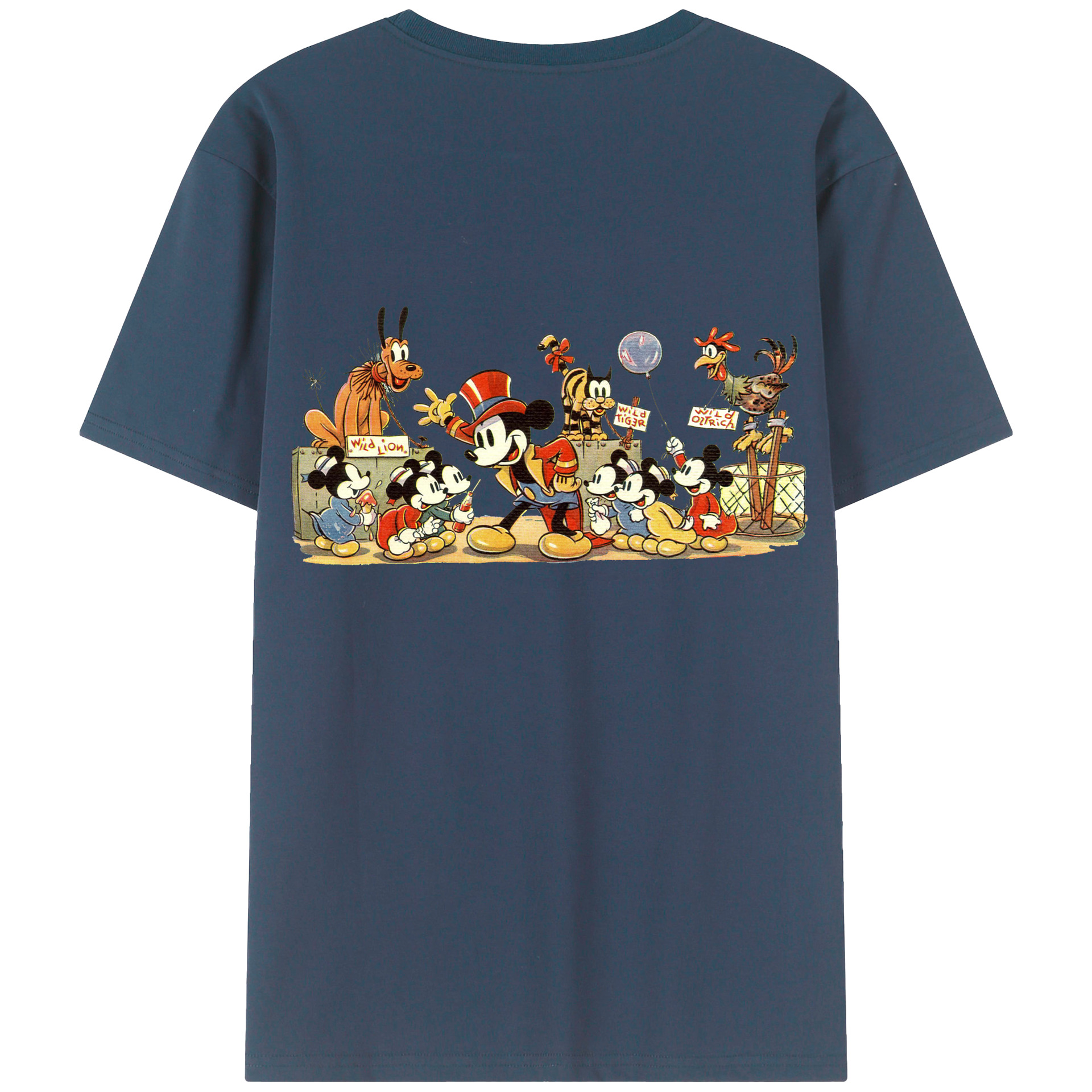 （画像用） ミッキーマウス Mickey Mouse レディース半袖Tシャツ(バックプリント)