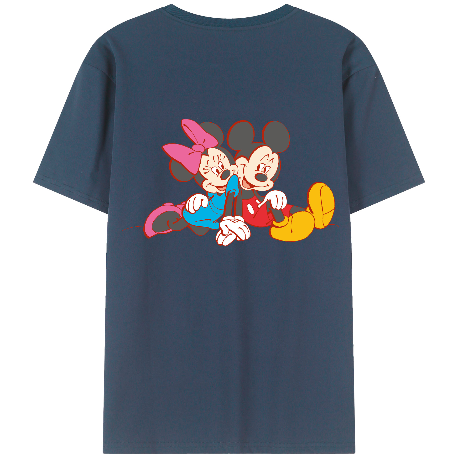 （画像用） ミッキーマウス Mickey Mouse レディース半袖Tシャツ(バックプリント)