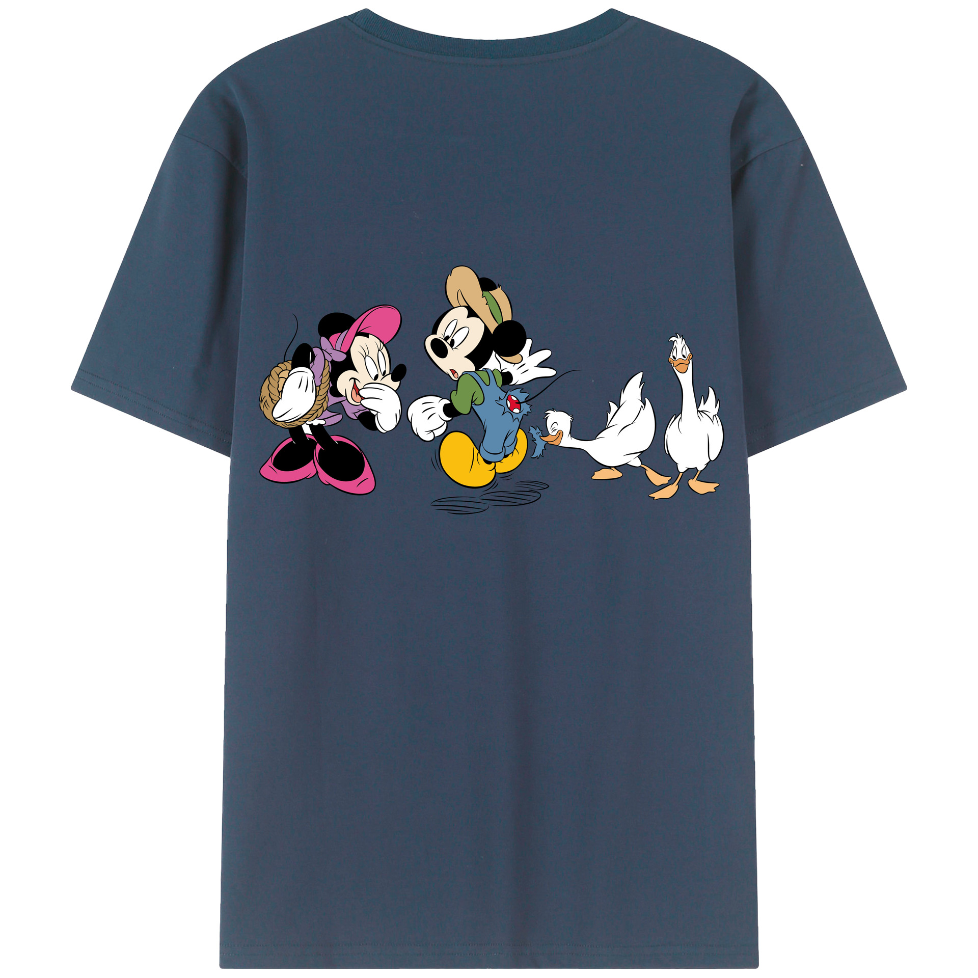 （画像用） ミッキーマウス Mickey Mouse レディース半袖Tシャツ(バックプリント)