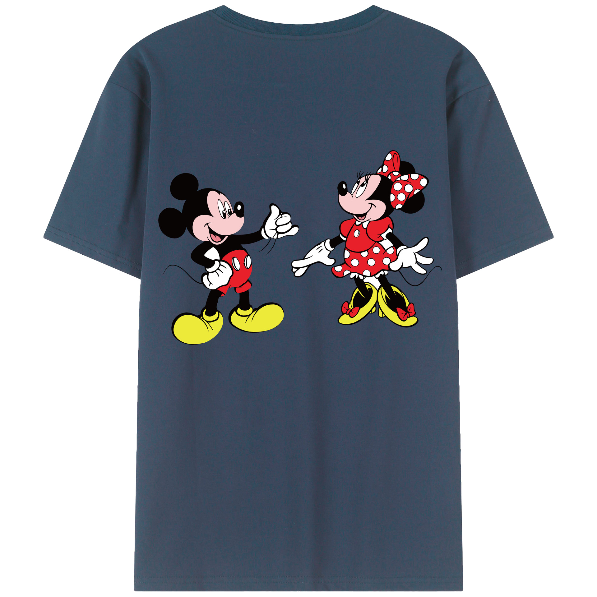 （画像用） ミッキーマウス Mickey Mouse レディース半袖Tシャツ(バックプリント)