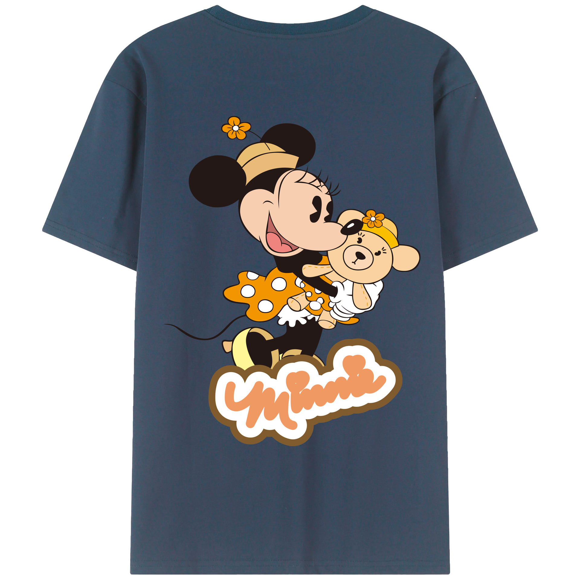 （画像用） ミッキーマウス Mickey Mouse レディース半袖Tシャツ(バックプリント)