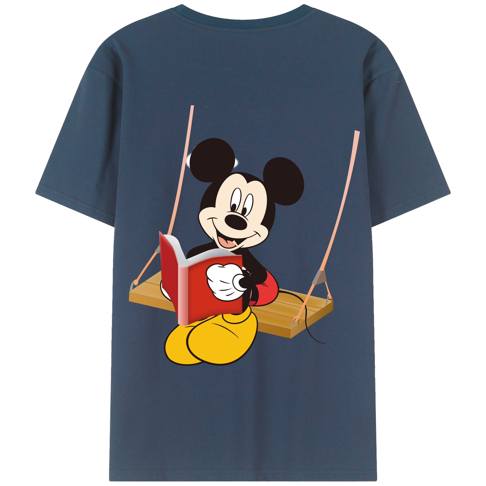 （画像用） ミッキーマウス Mickey Mouse レディース半袖Tシャツ(バックプリント)
