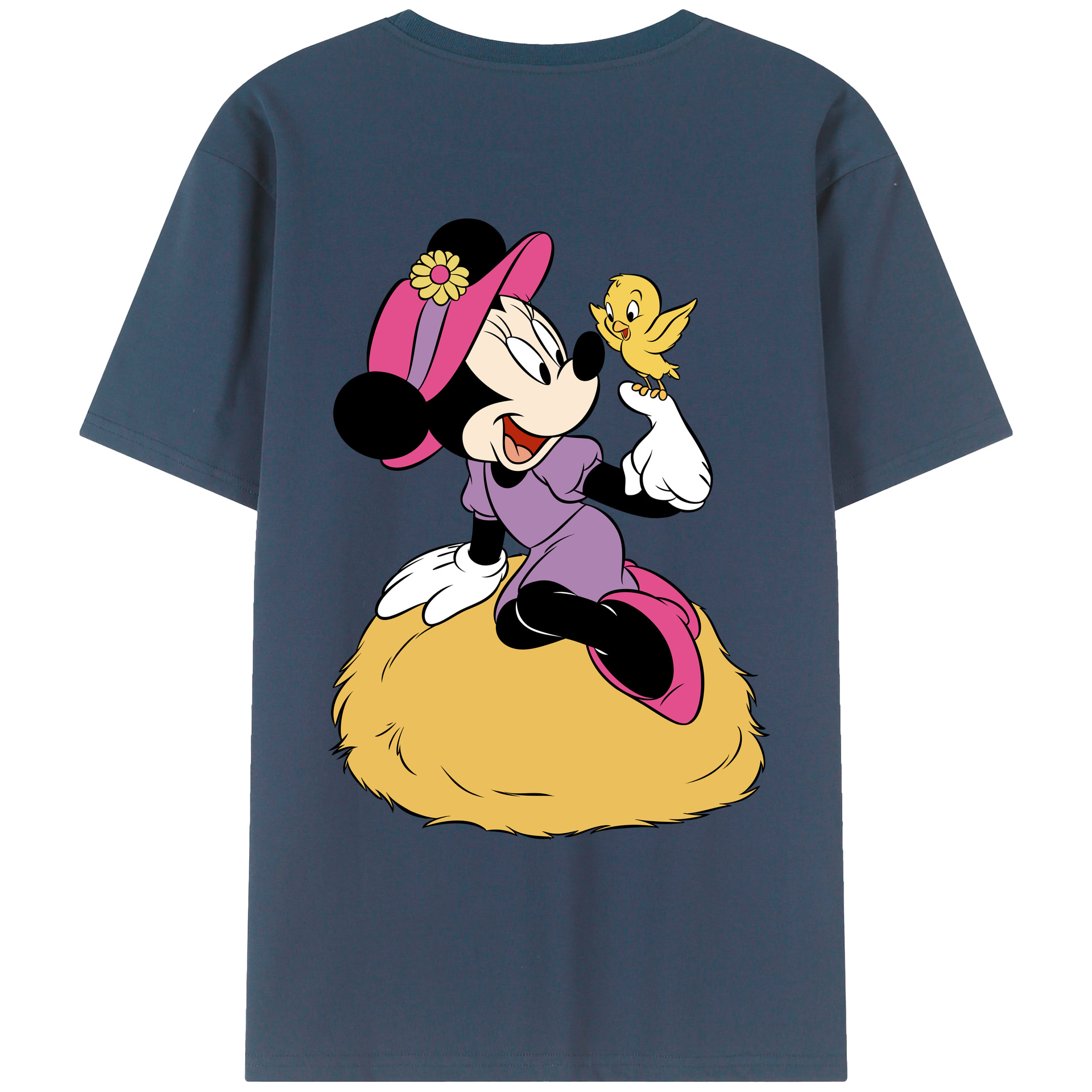 （画像用） ミッキーマウス Mickey Mouse レディース半袖Tシャツ(バックプリント)