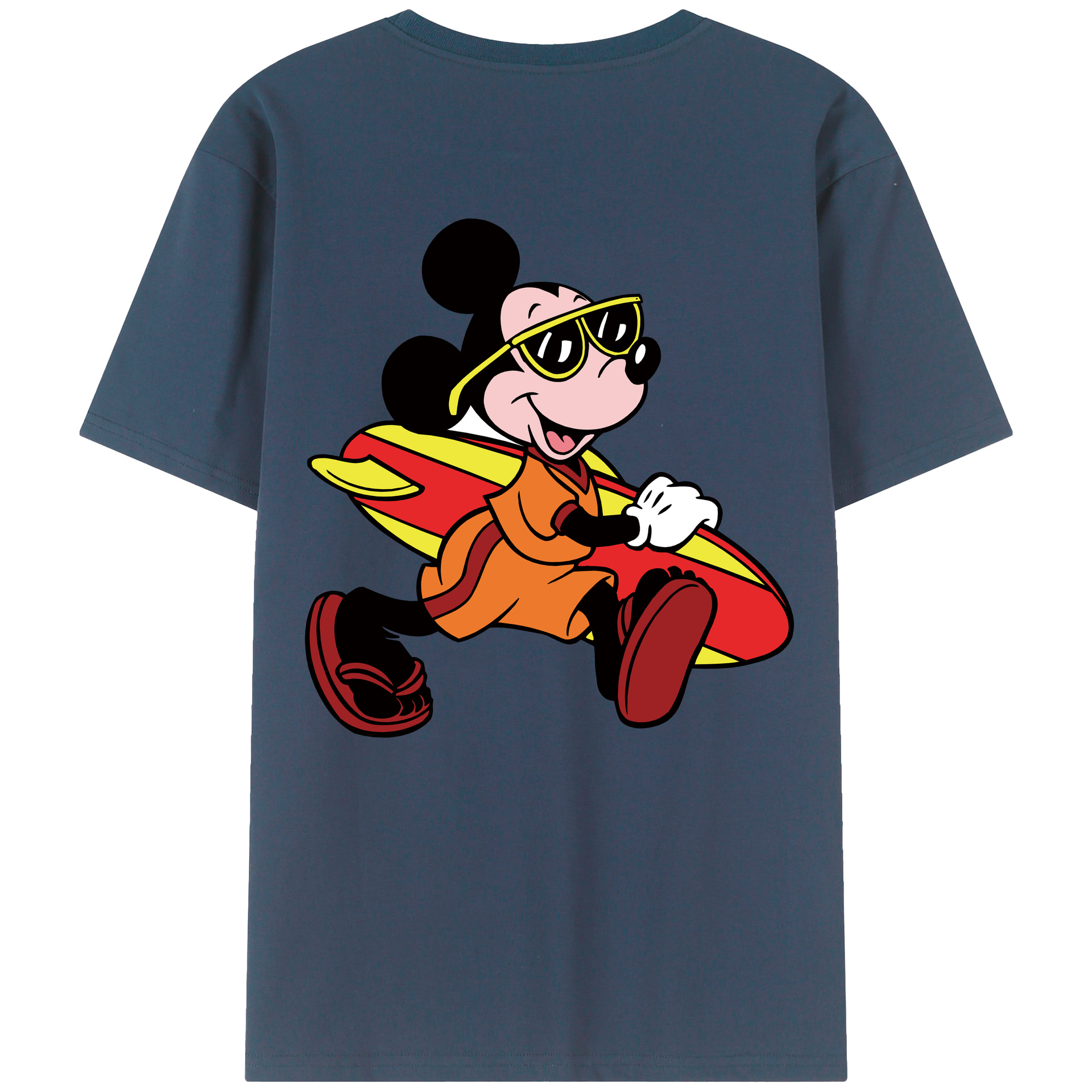 （画像用） ミッキーマウス Mickey Mouse レディース半袖Tシャツ(バックプリント)