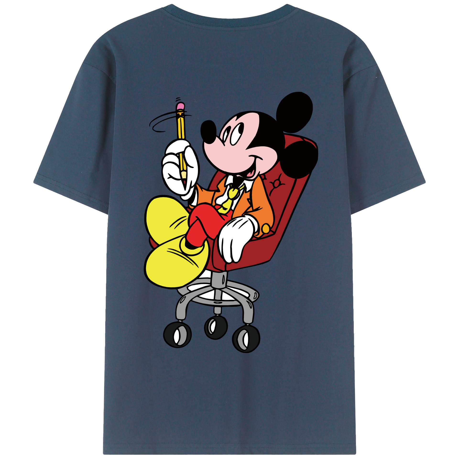 （画像用） ミッキーマウス Mickey Mouse レディース半袖Tシャツ(バックプリント)