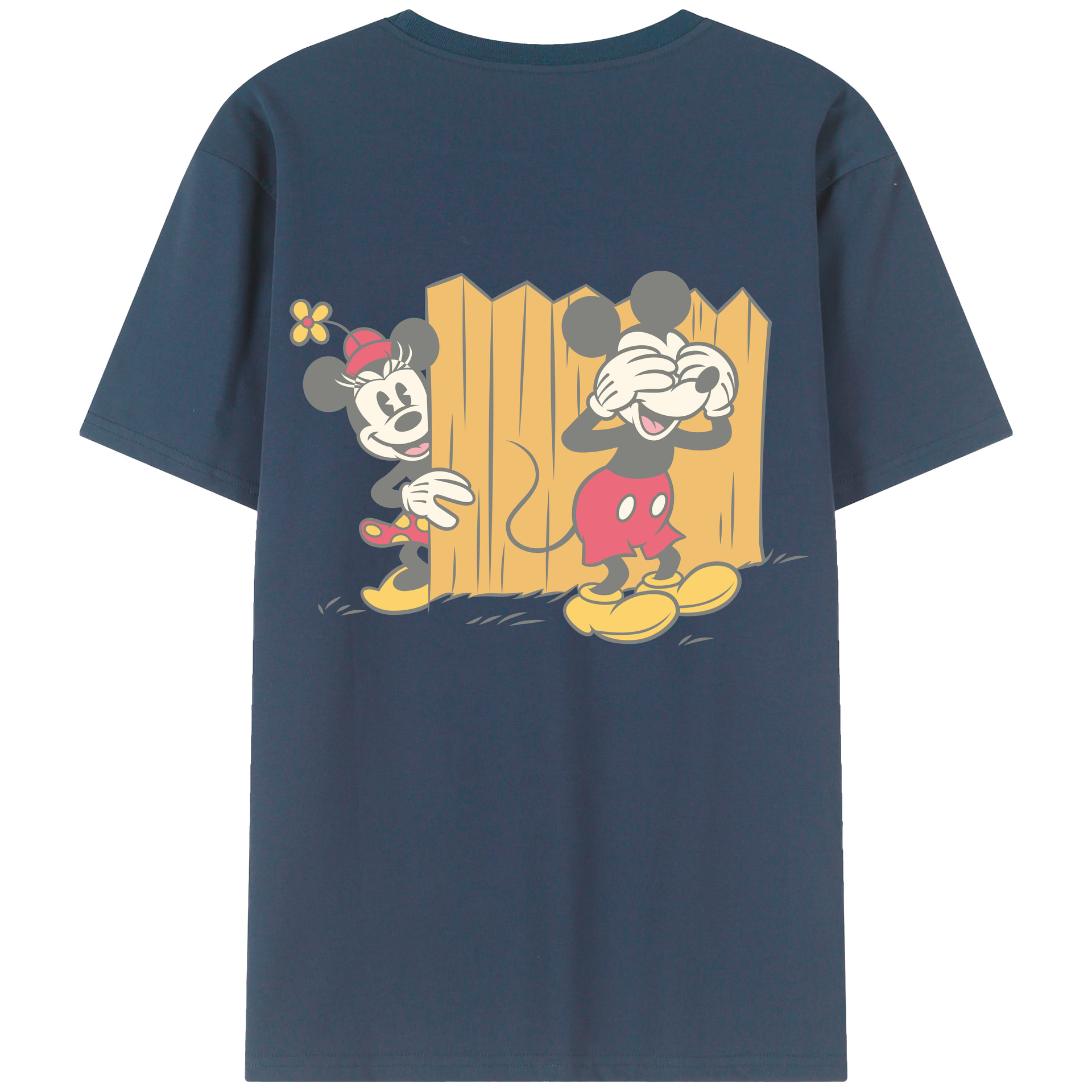 （画像用） ミッキーマウス Mickey Mouse レディース半袖Tシャツ(バックプリント)