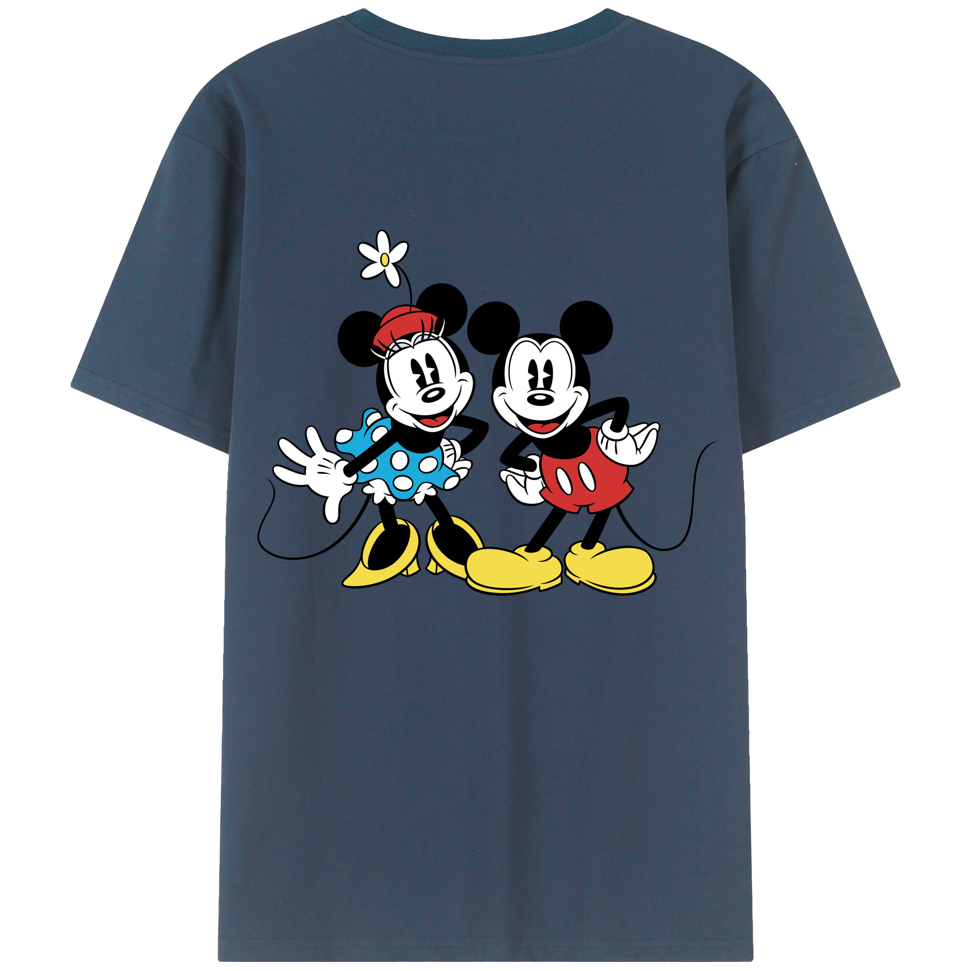 （画像用） ミッキーマウス Mickey Mouse レディース半袖Tシャツ(バックプリント)